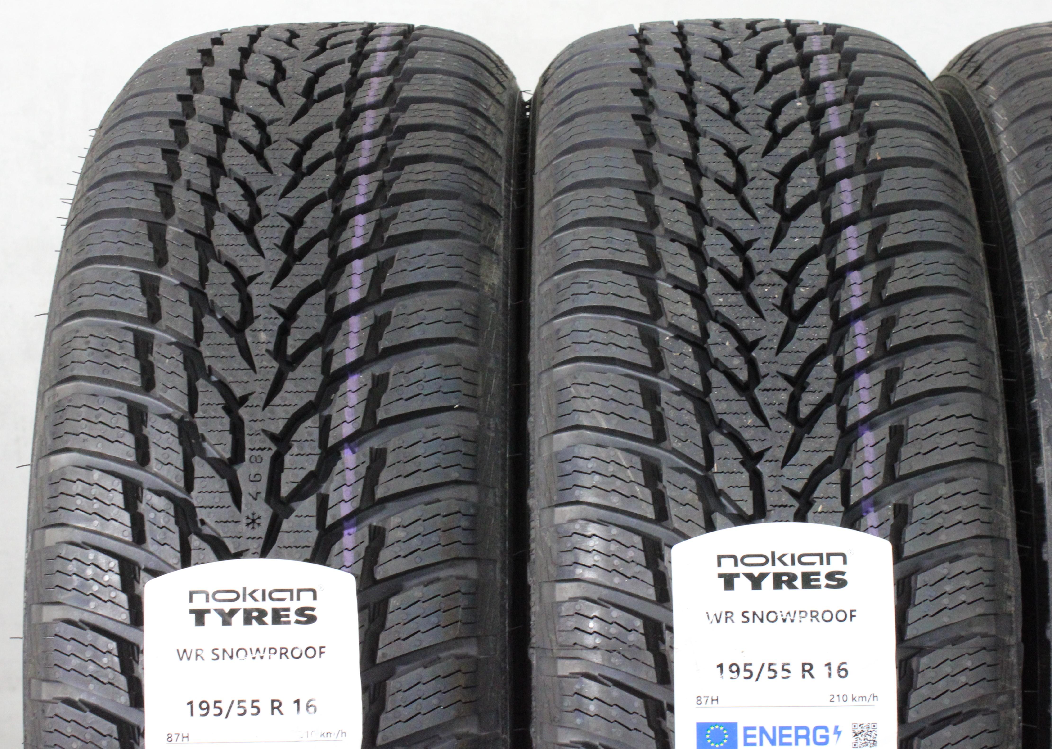4 x 195/55R16 87H Winterreifen Nokian WR Snowproof 2022 NEU