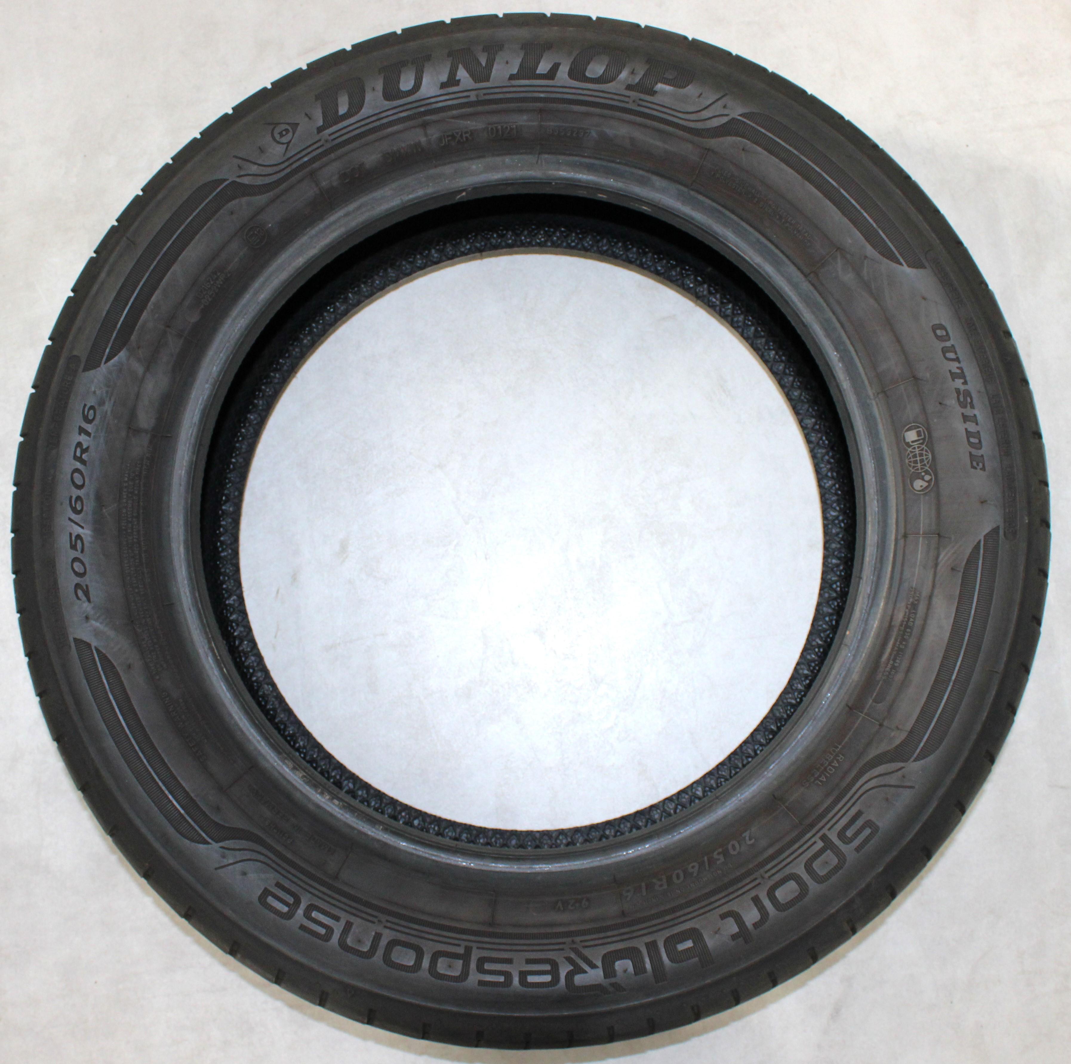 4 x 205/60R16 92V Sommerreifen Dunlop Sport Bluresponse 6,5-7mm 2x2018/2x2021