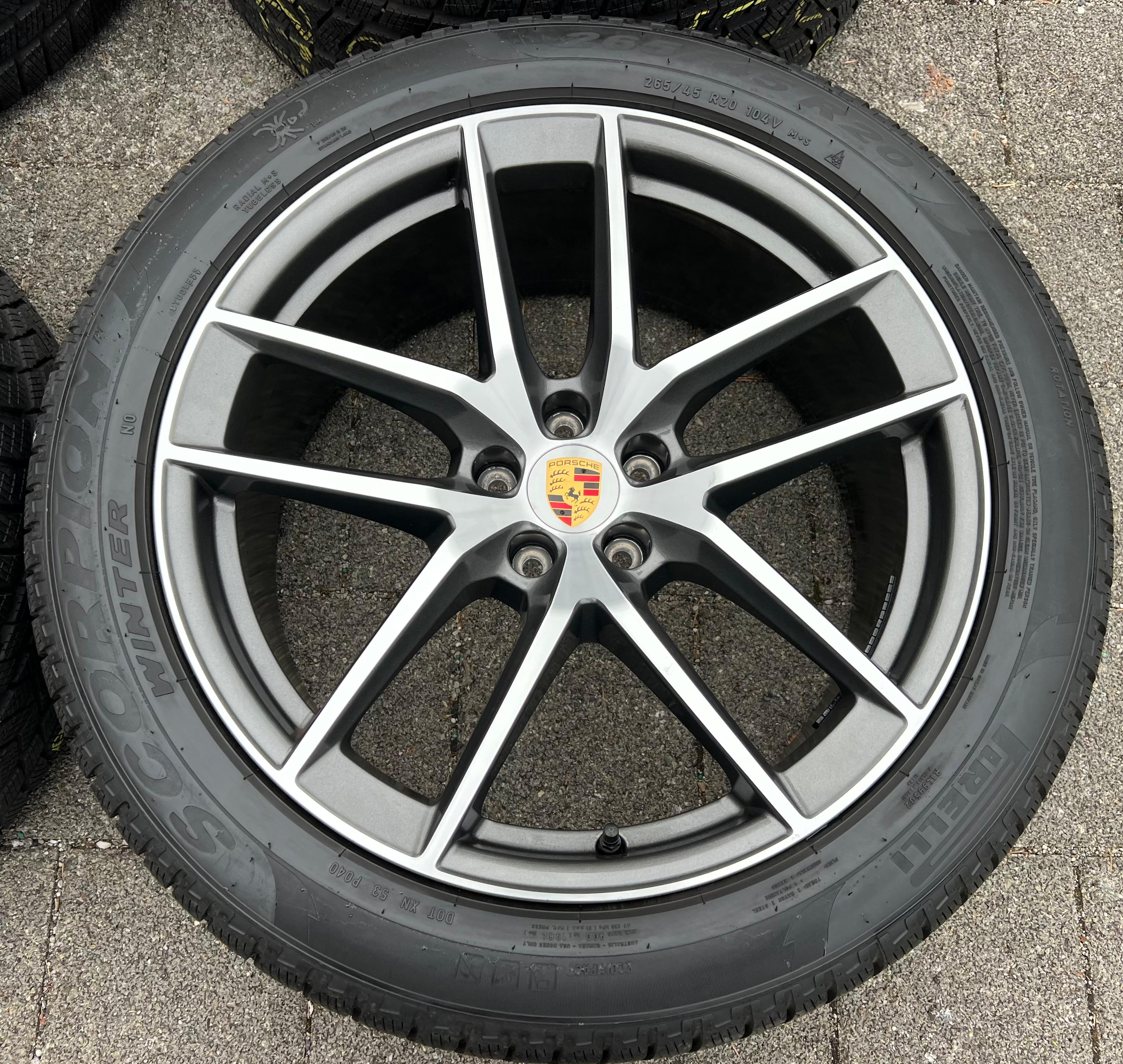 4 ORIGINAL 20" ALU WINTERRÄDER PORSCHE MACAN 265/45R20 104V 295/40R20 106V RDKS