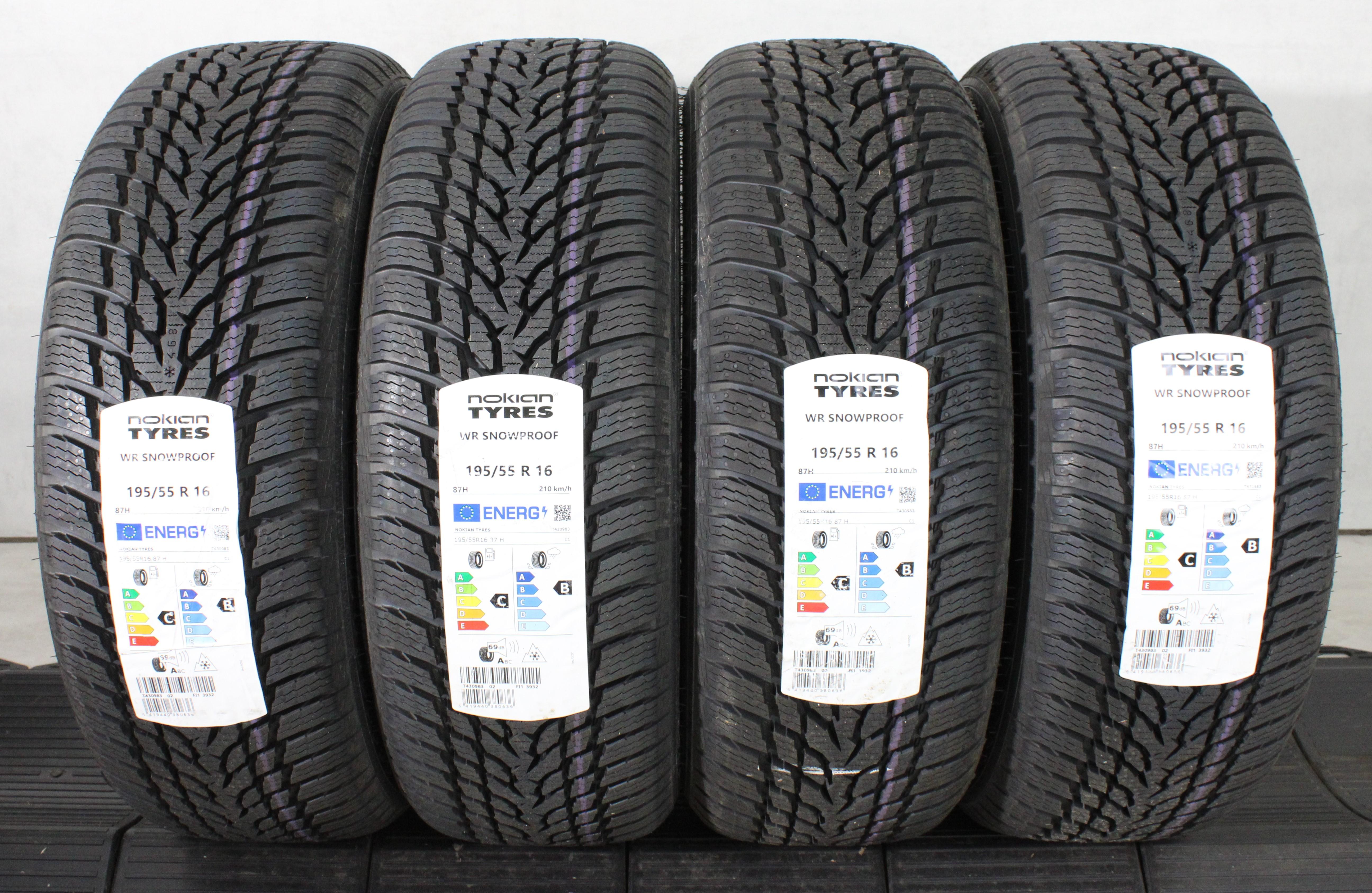4 x 195/55R16 87H Winterreifen Nokian WR Snowproof 2022 NEU
