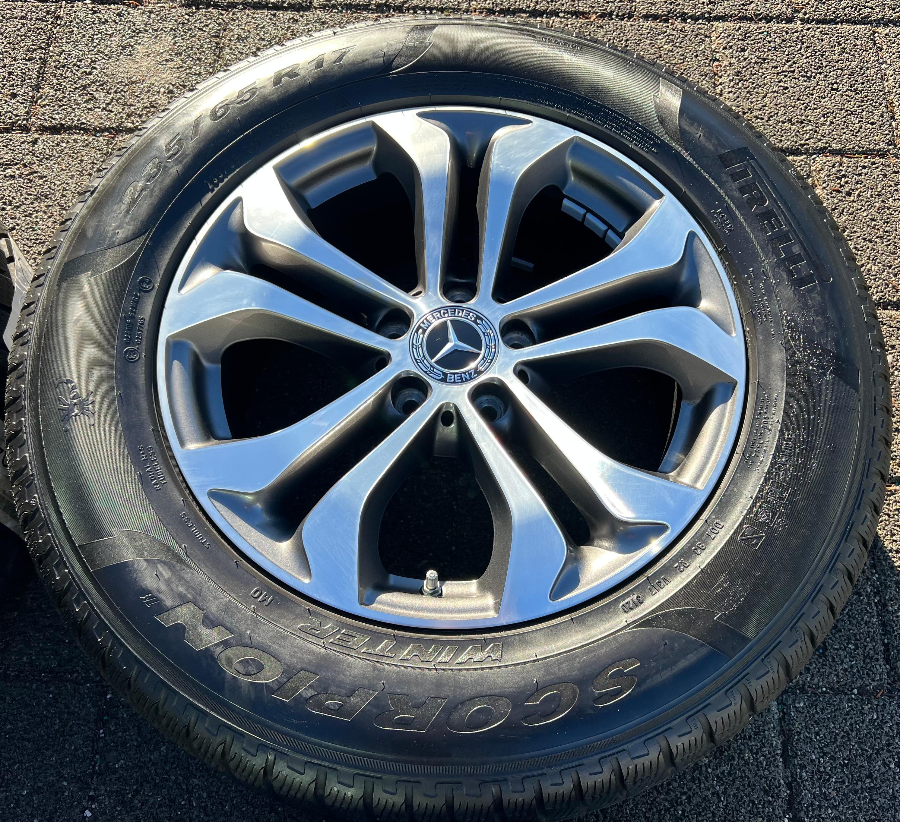 4 ORIGINAL 17" ALU WINTERRÄDER MERCEDES GLC X253 W253 RDKS 235/65R17 104H