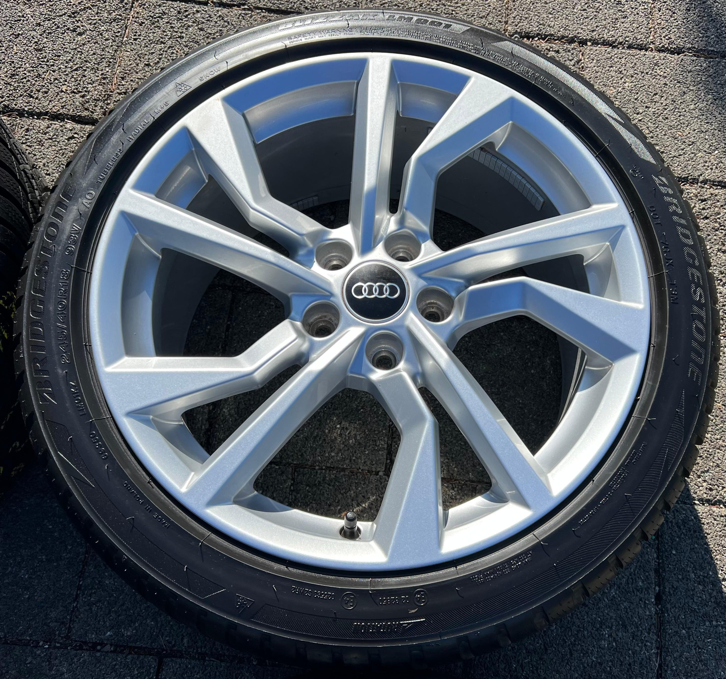 4 ORIGINELE 18" ALUMINIUM WINTERWIELEN AUDI TT TTS 8S 8S0601025AN 245/40R18 93V 2022 GRATIS VERZENDING