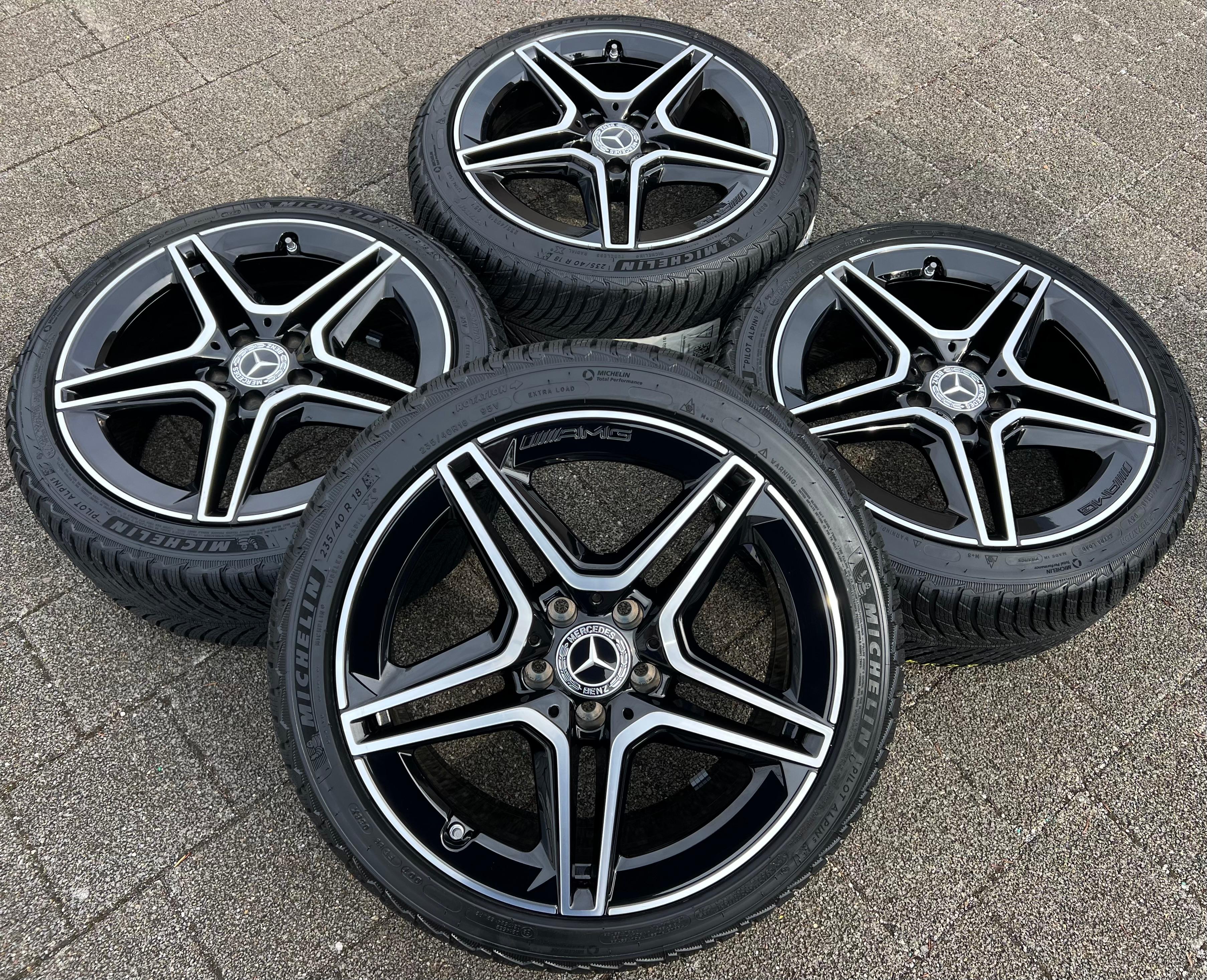 4 ORIGINAL 18" ALU WINTERRÄDER MERCEDES A-KLASSE AMG A35 A45 W177 235/40R18 95V NEU