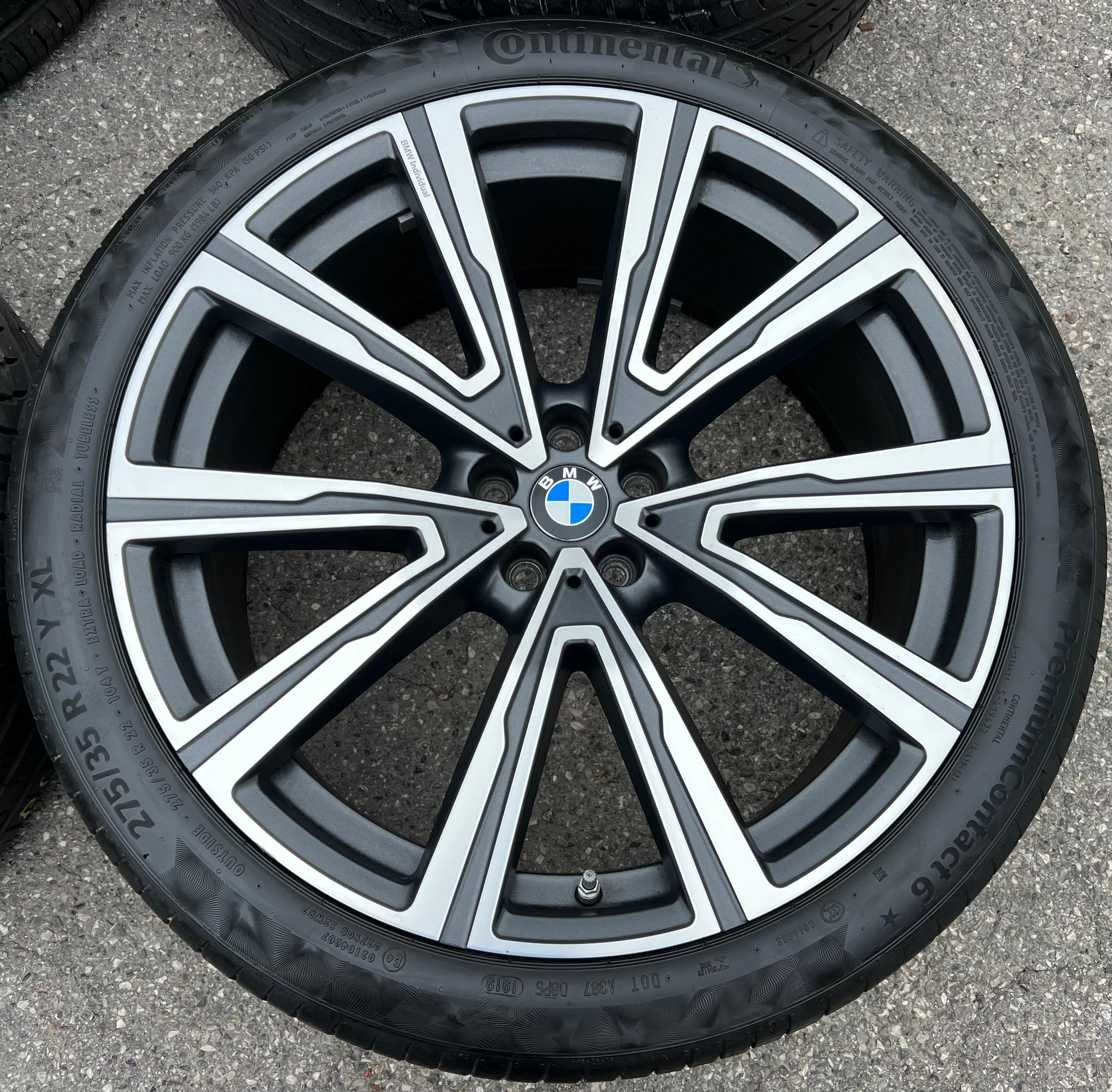 4 RUOTE ESTIVE ORIGINALI 22 ALU BMW X5 G05 X6 G06 STYLING 746i 8072000 8072001 RDK