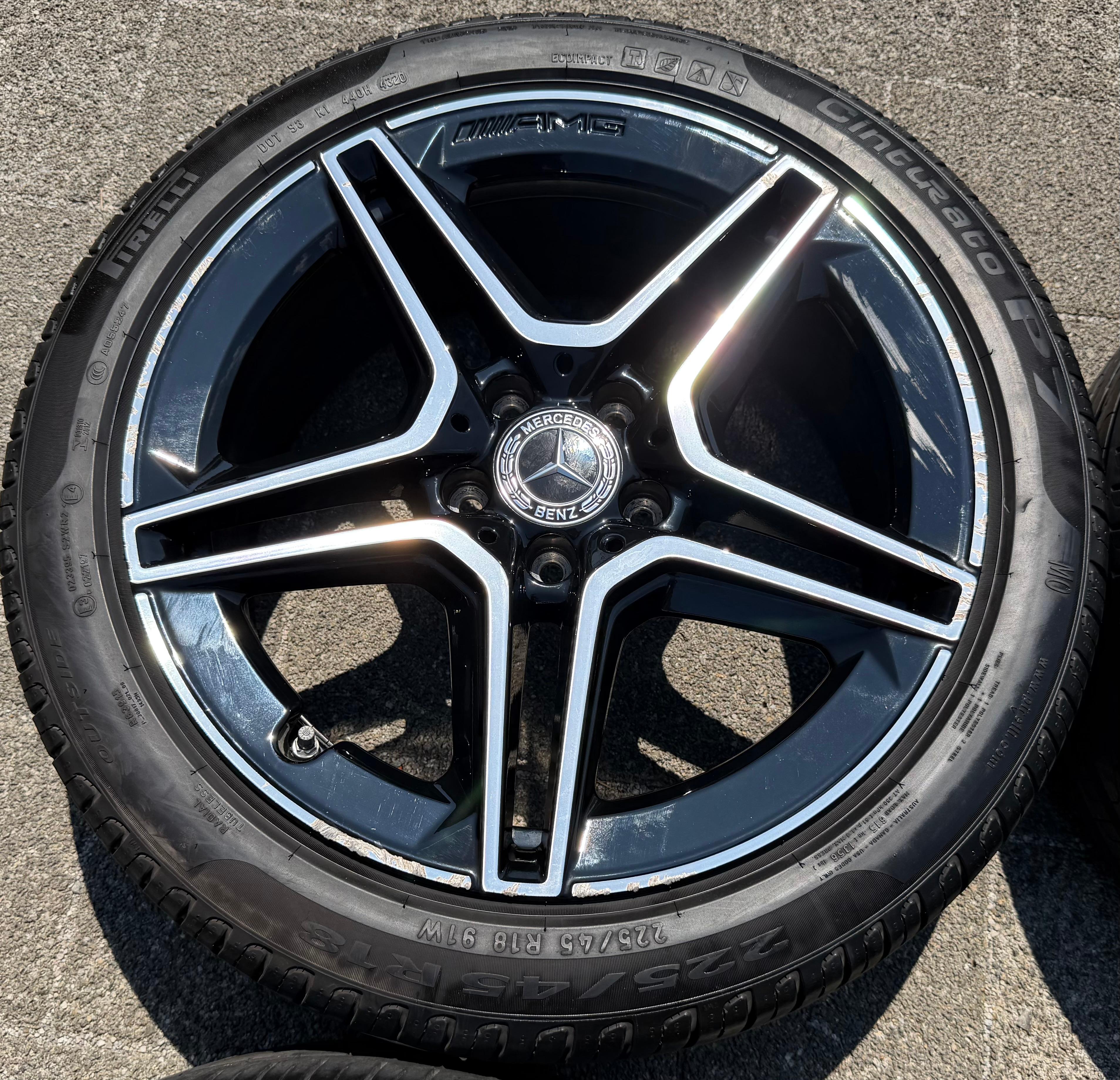 4 ORIGINAL 18" ALU SOMMERRÄDER AMG MERCEDES A-KLASSE W177 B-KLASSE W247 CLA W118 FREIHAUS
