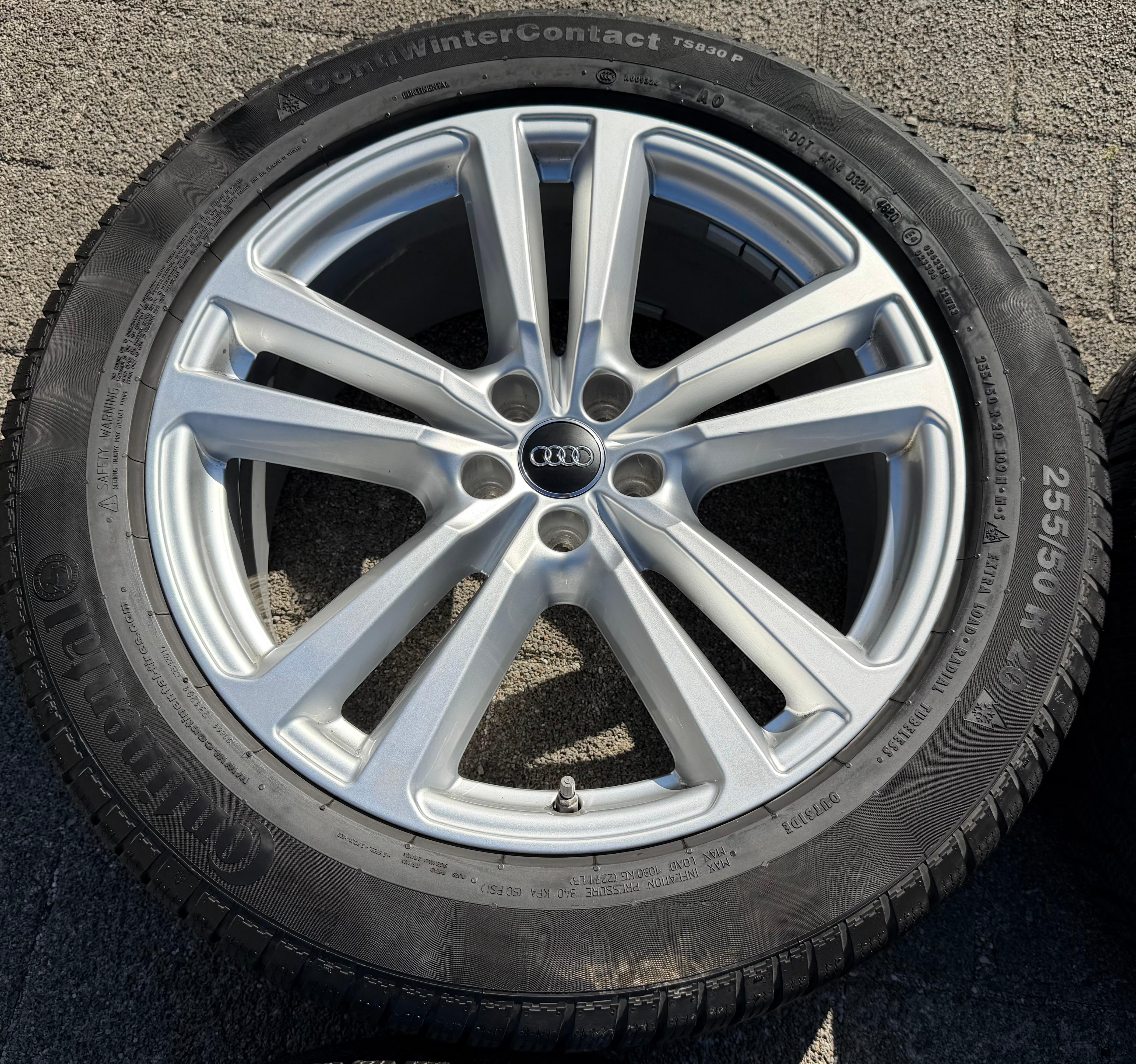 4 Original 20" Alu Winterräder Audi Q7 4M 255/50R20 109H 4M0601025G Winterreifen