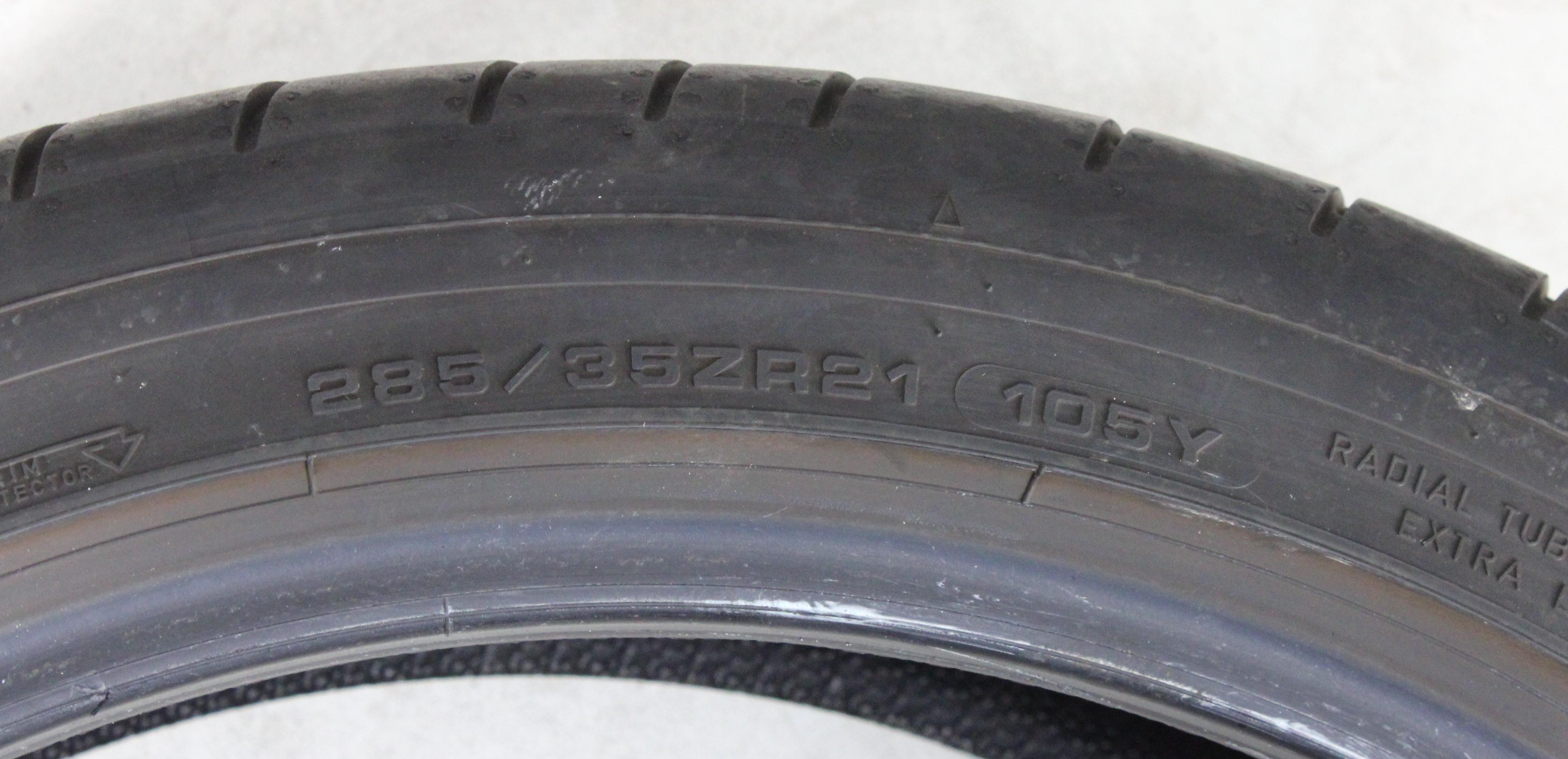 2 x 285/35R21 105Y Sommerreifen Dunlop Sport Maxx RT2 MO 5,5-6mm 2020 XL