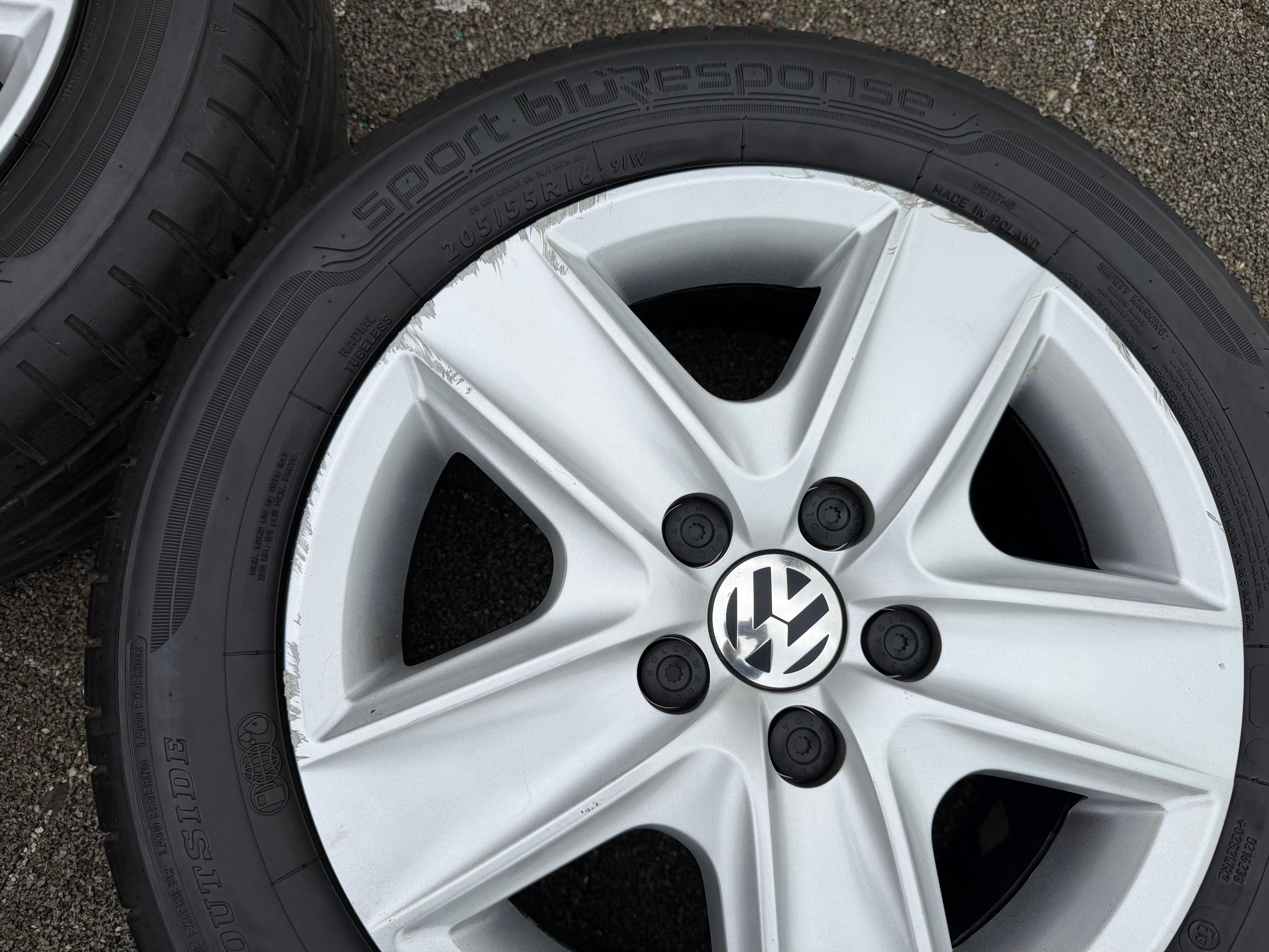 4 ruote estive originali da 16" VW Golf 5/6 Touran 5K0601027 205/55R16 91W