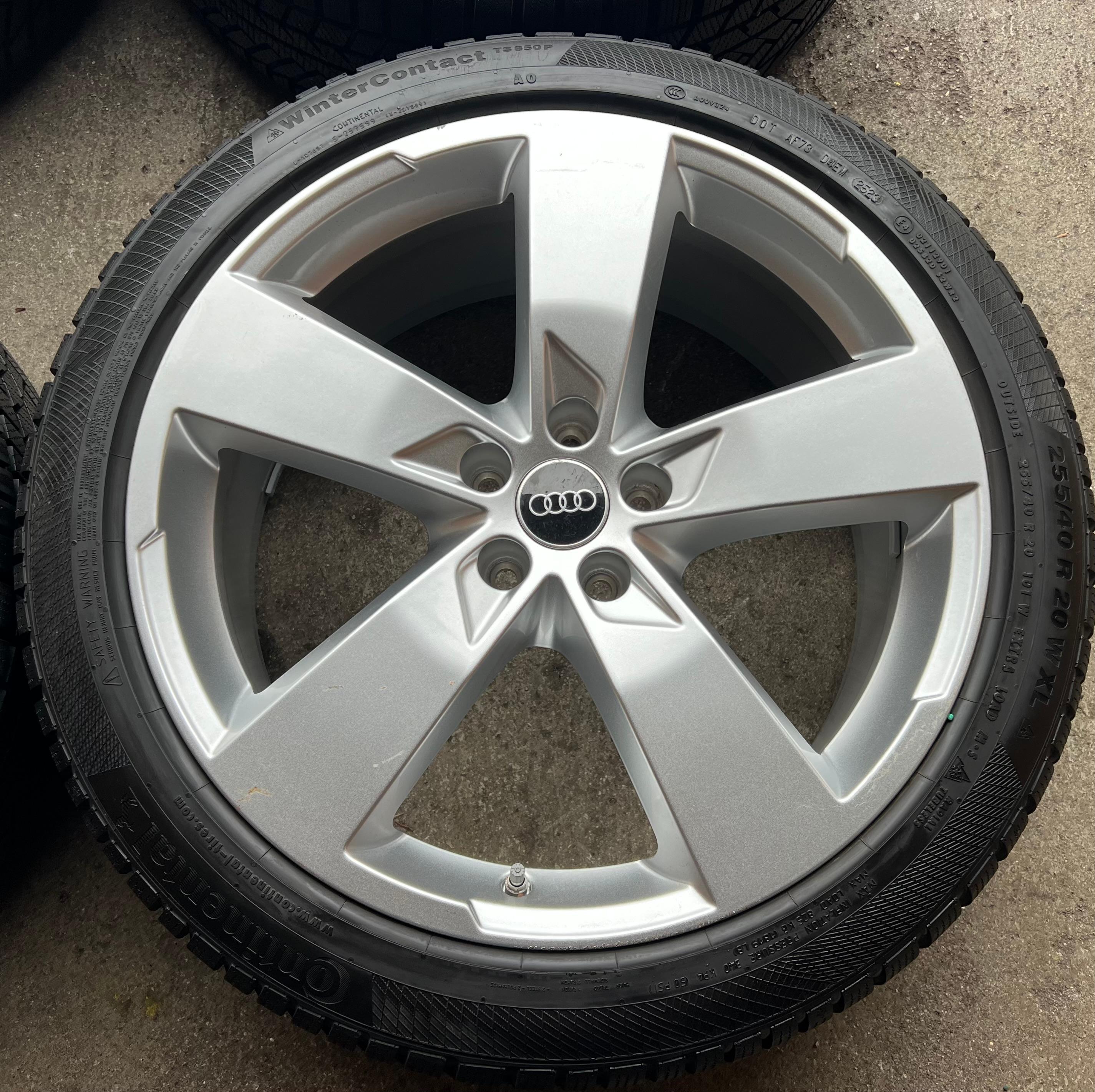 4 RUOTE IN LEGA ORIGINALI DA 20" PER L'INVERNO AUDI A6 S6 C8 4K0601025K 2022 255/40R20 101W CONTINENTAL