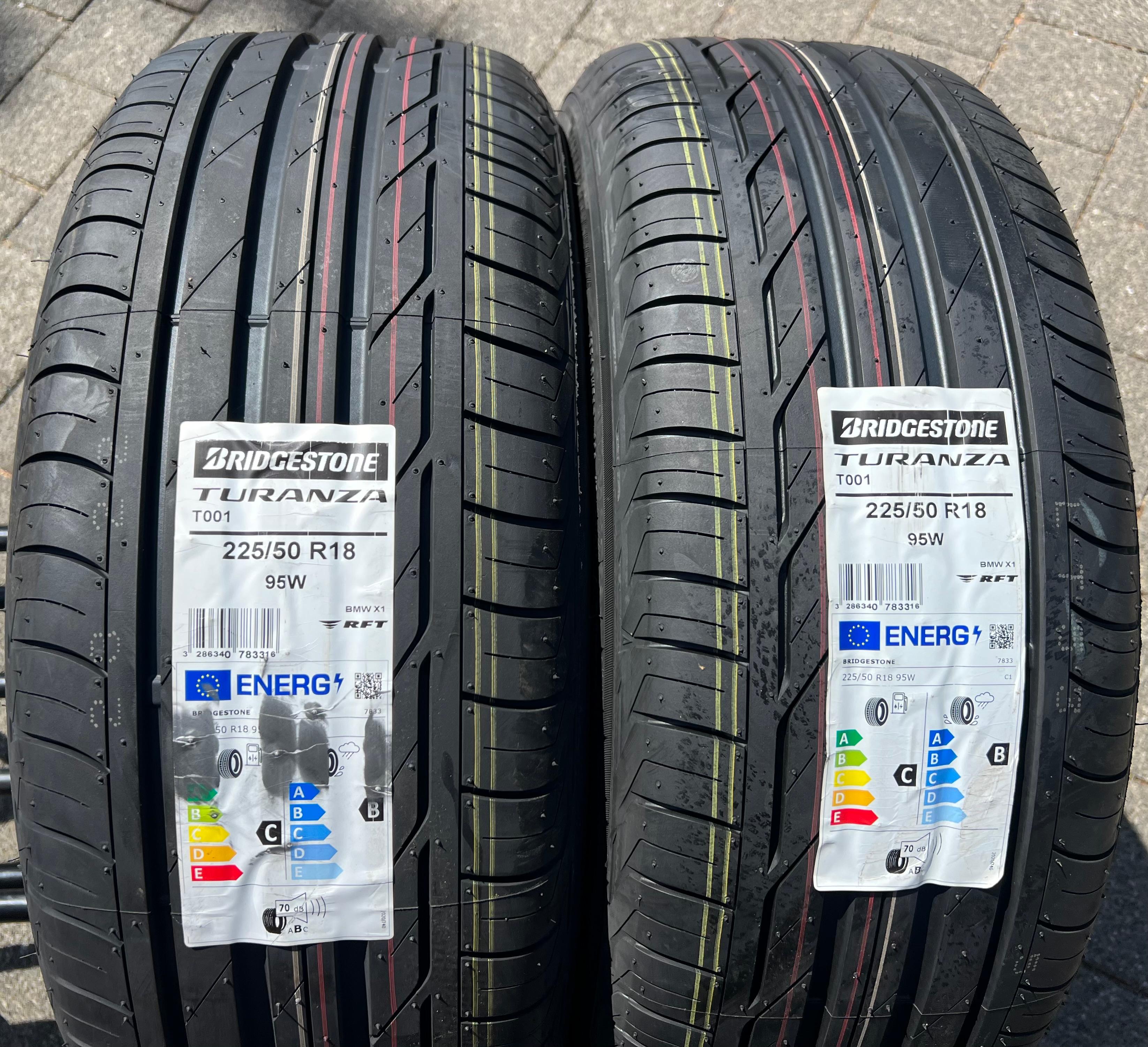 2 x 225/50R18 95W Pneus d'été Bridgestone Turanza T001* Runflat 2023 NEUF