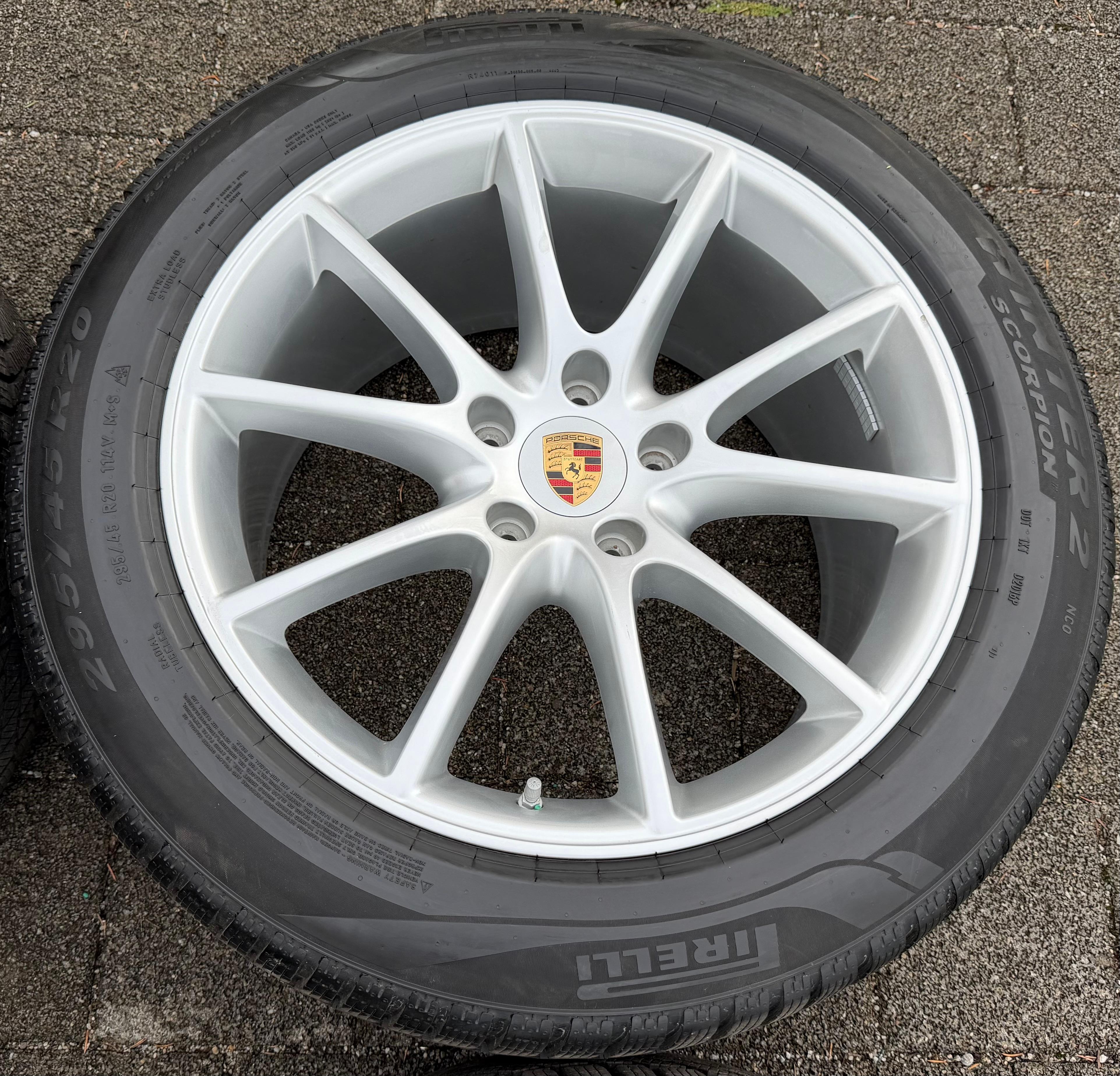 4 ruedas de invierno de aluminio originales de 20" para Porsche Cayenne II E3 9YA 9Y0601025CT 9Y0601025DA
