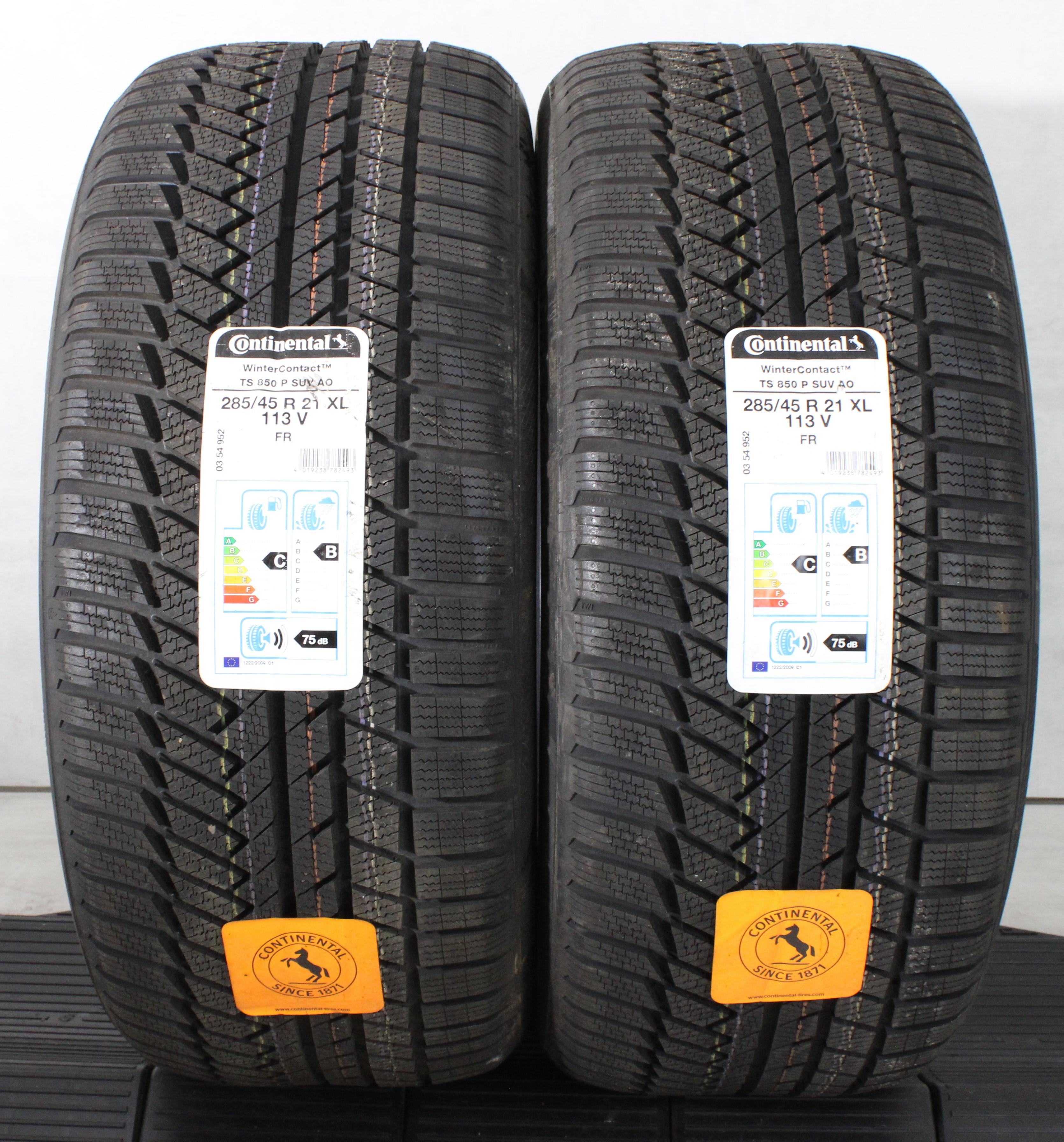 2 x 285/45R21 113V Winterreifen Continental Winter Contact TS850P AO 2019 XL NEU