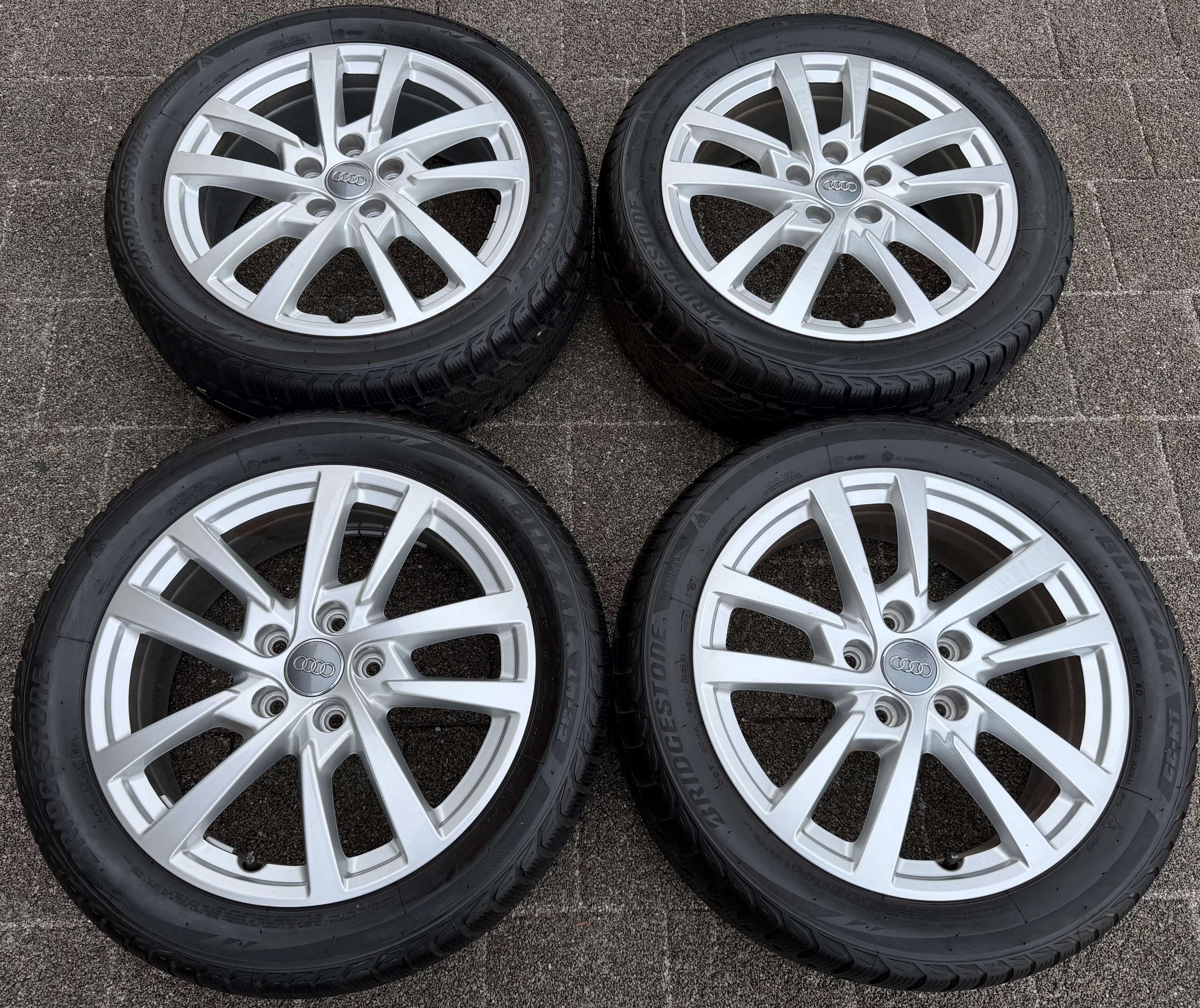 4 Original 17" Alu Winterräder Audi A3 S3 8V 8V0601025DH 205/50R17 93H Bridgestone