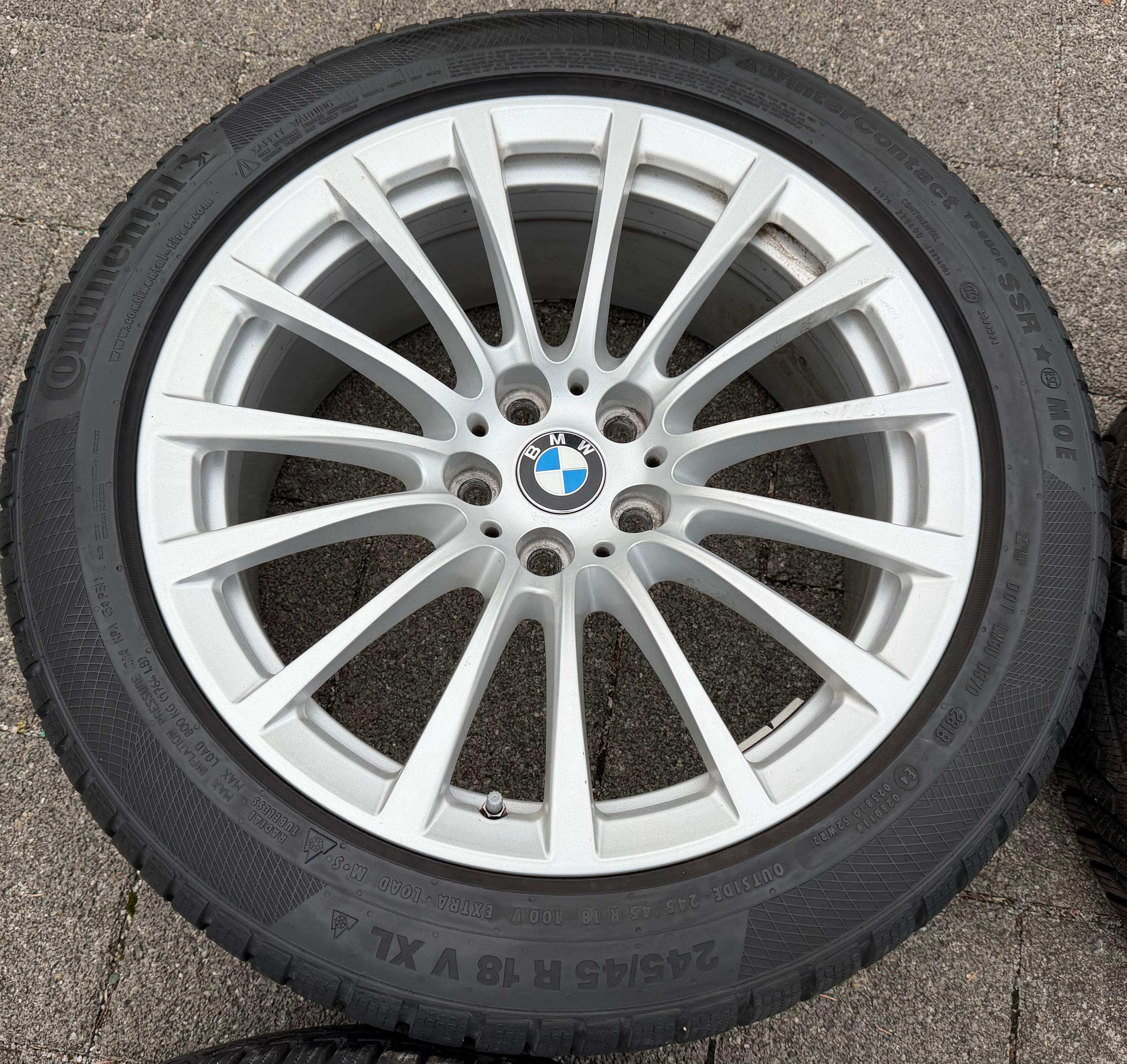 4 originele 18" lichtmetalen winterwielen BMW 5-serie G30 G31 Styling 632 Continental