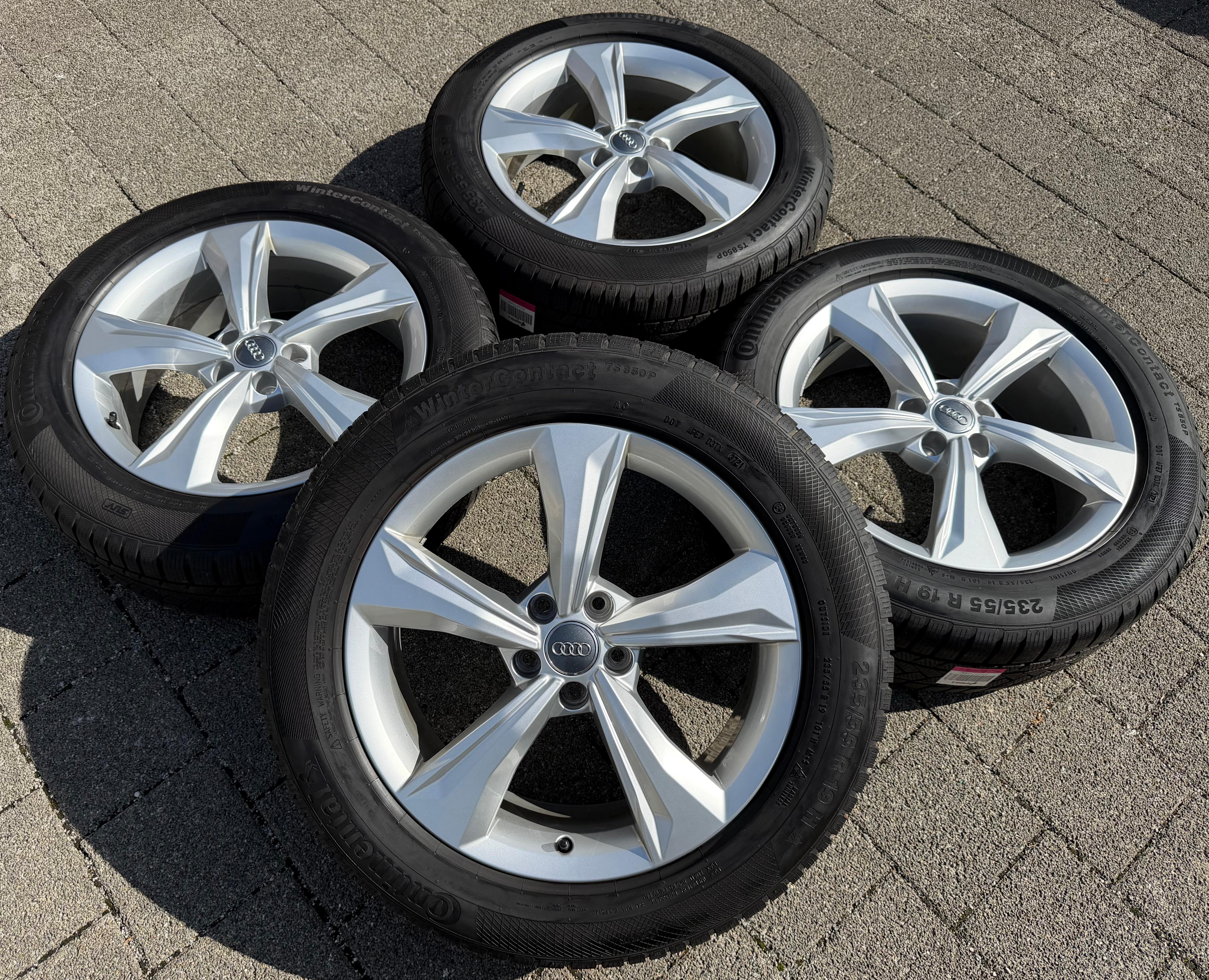 4 Original 19" Alu Winterräder Audi Q5 SQ5 FY 80A601025K 235/55R19 101H Continental