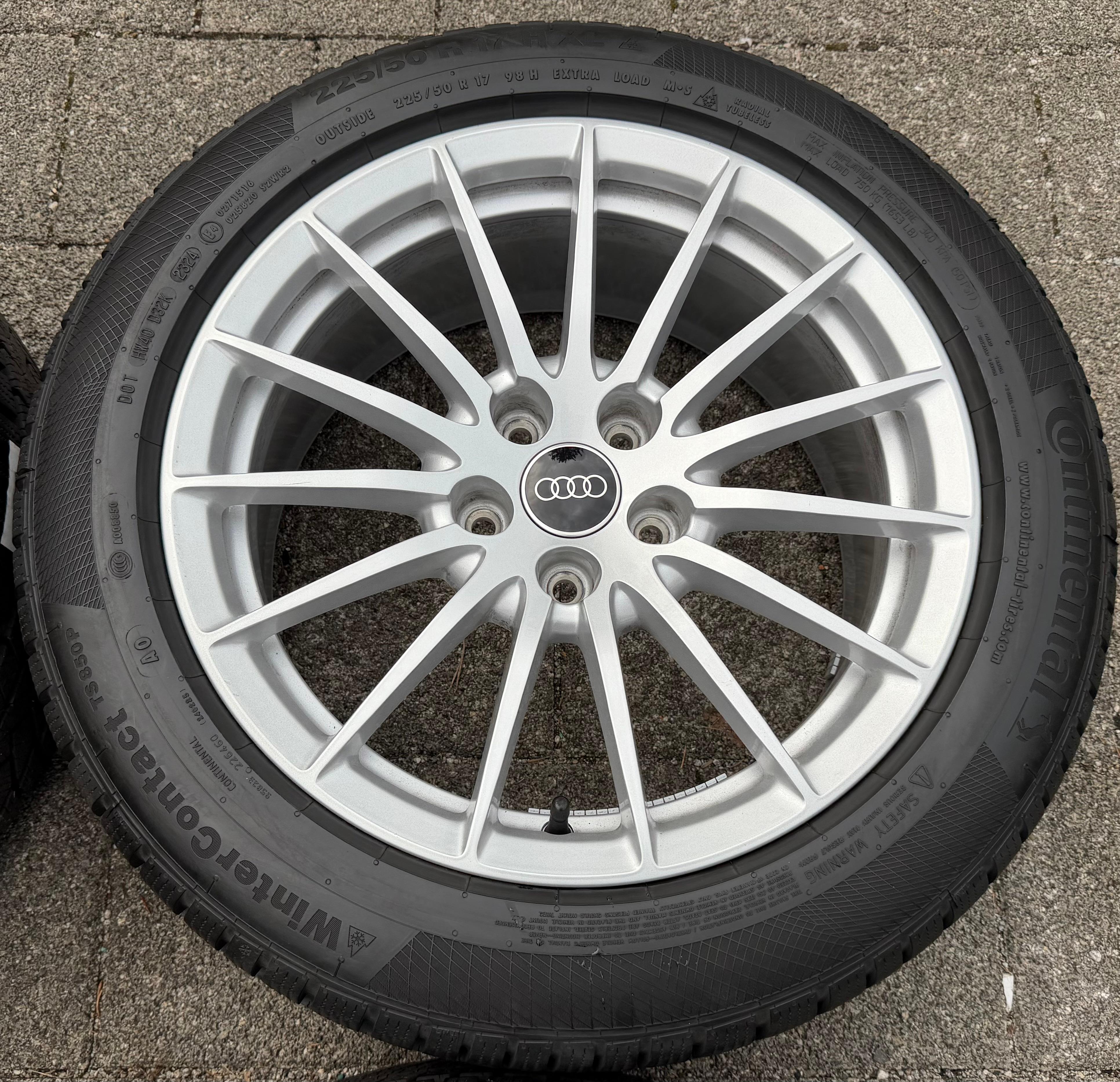 4 ORIGINAL 17" ALU WINTERRÄDER AUDI A5 F5 8W 225/50R17 98H 8W0601025AE CONTINENTAL