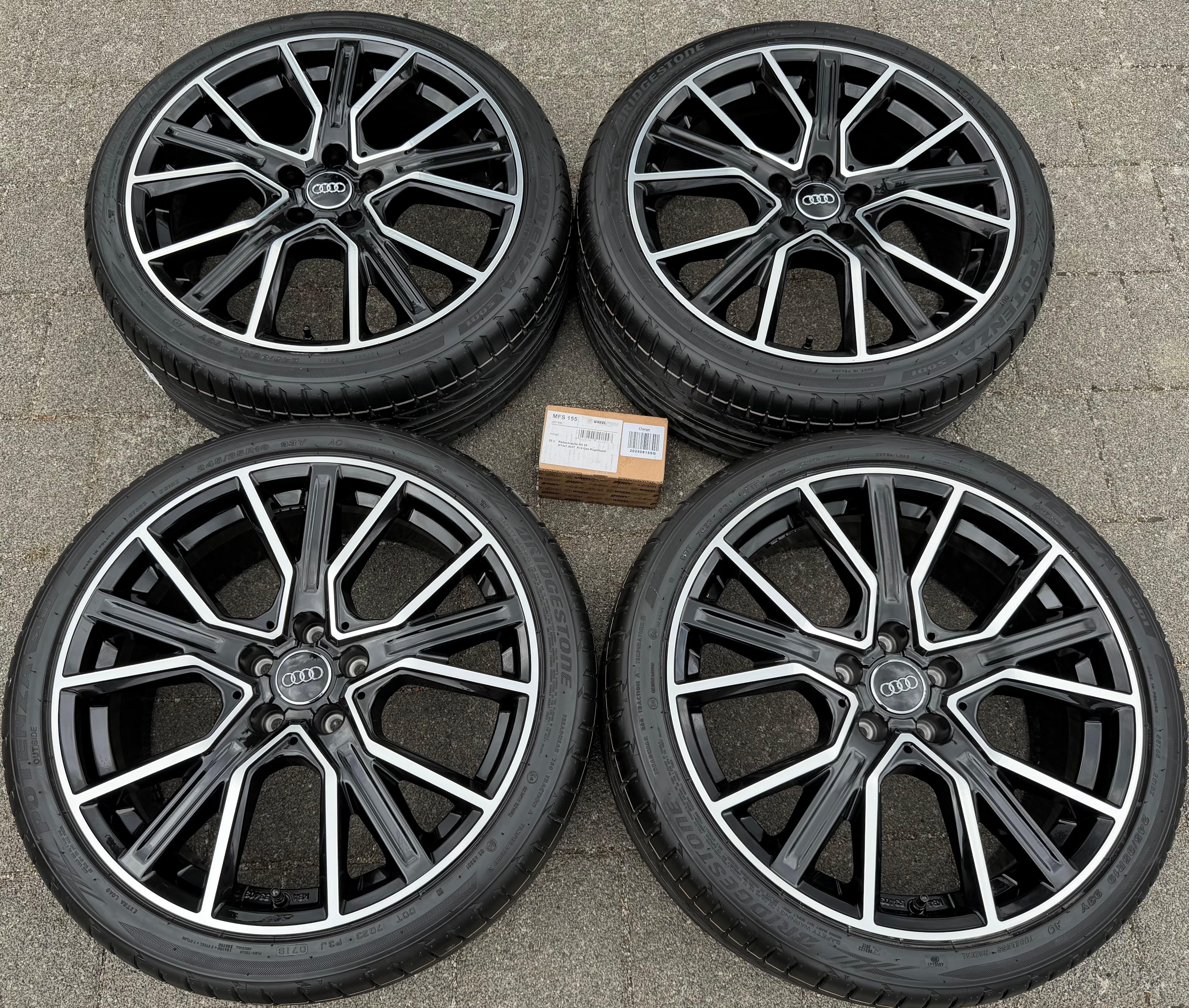 4 cerchi in lega da 19" per Audi A4, S4, 8K, B8, 8W, B9, 245/35R19 93Y Bridgestone