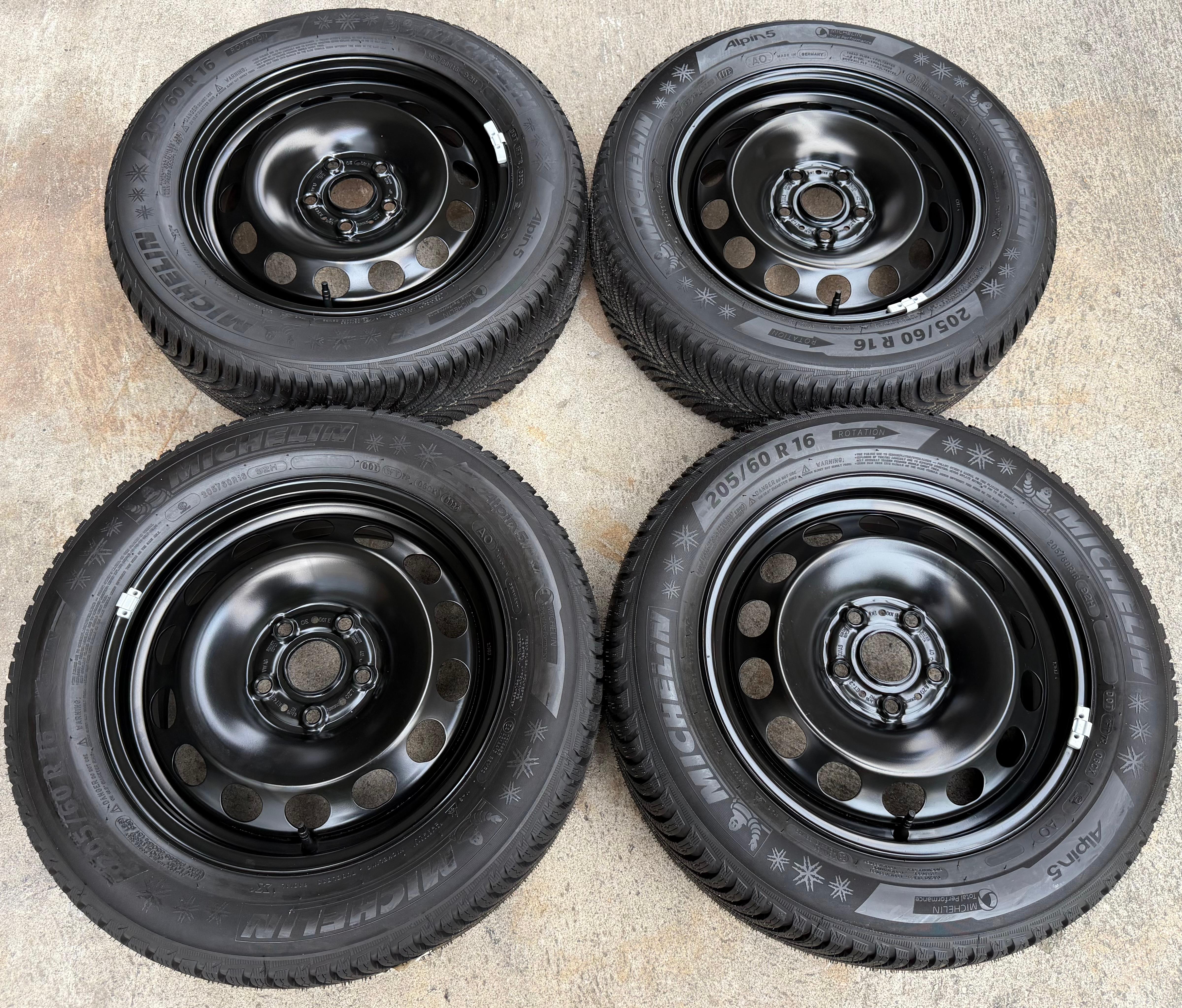 4 Winterräder Audi Q2 GA VW T-ROC A11 205/60R16 92H Michelin Alpin 5 Winterreifen
