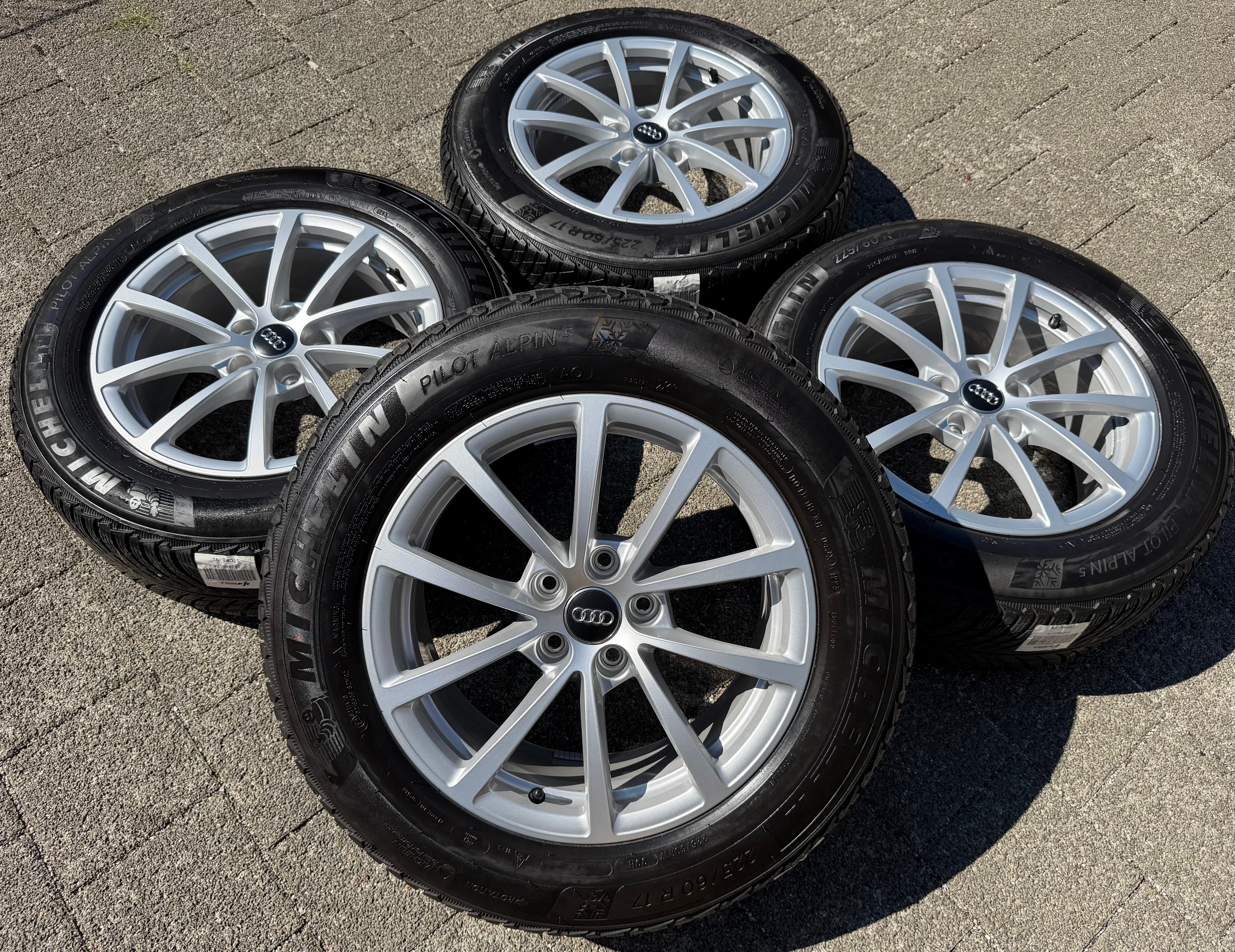 4 roues hiver complètes en aluminium d’origine 17" Audi A6 4K C8 F2 225/60R17 99H 4K0601025 Michelin