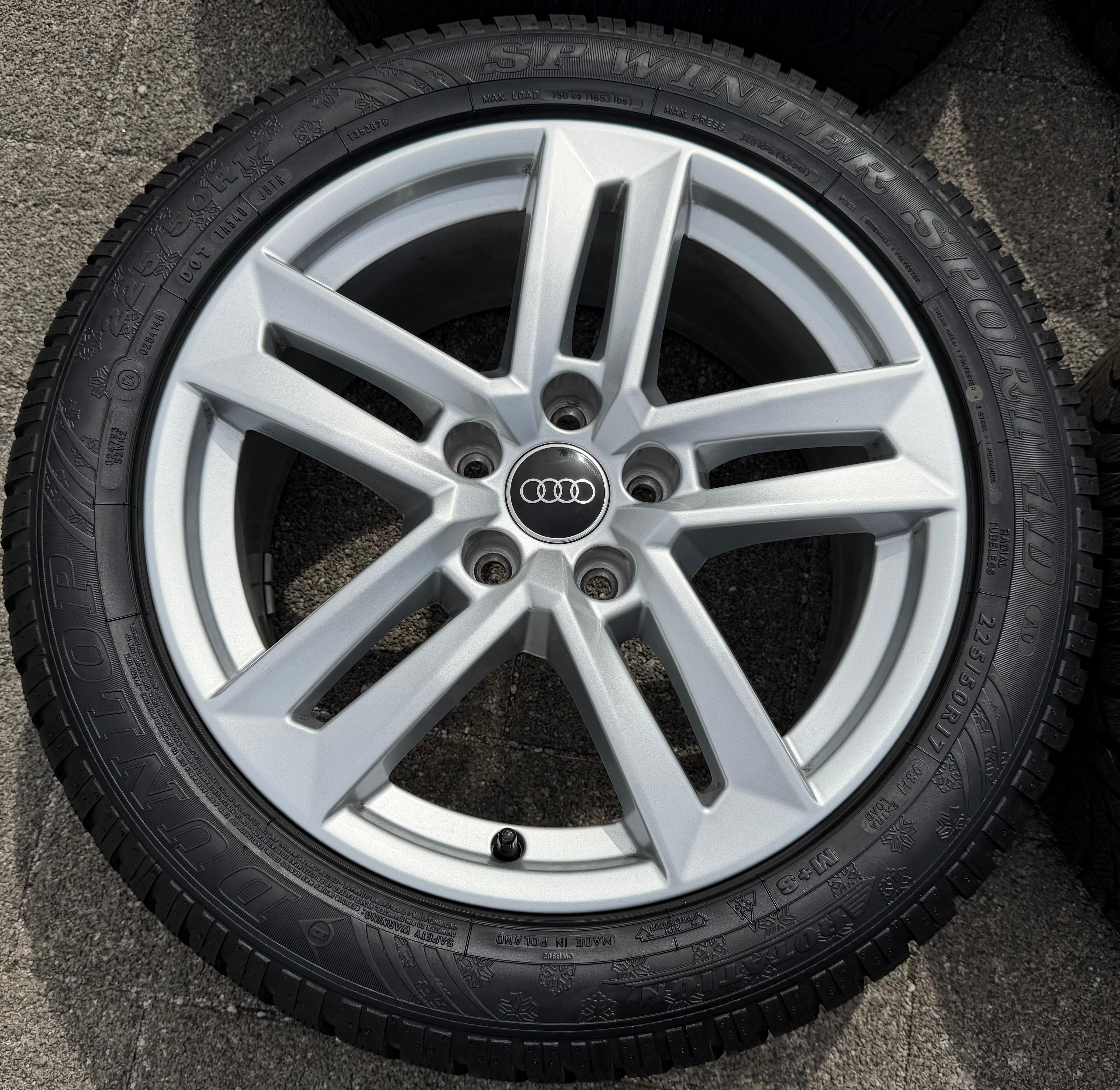 4 Original 17" Alu Winterräder Audi A4 B9 8W 8W0601025P 225/50R17 98H Dunlop 2024
