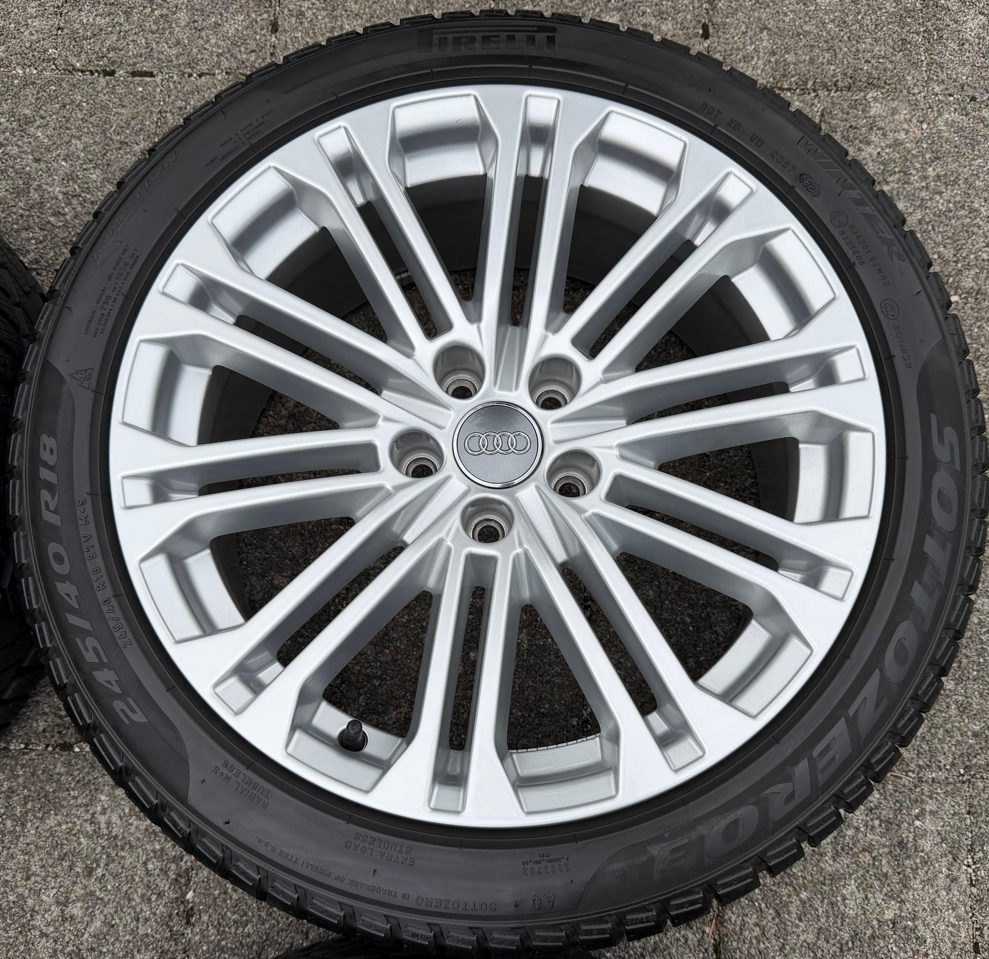 4 Original 18" Alu Winterräder Audi A5 8W F5 245/40R18 97V 8W0601025EE Pirelli