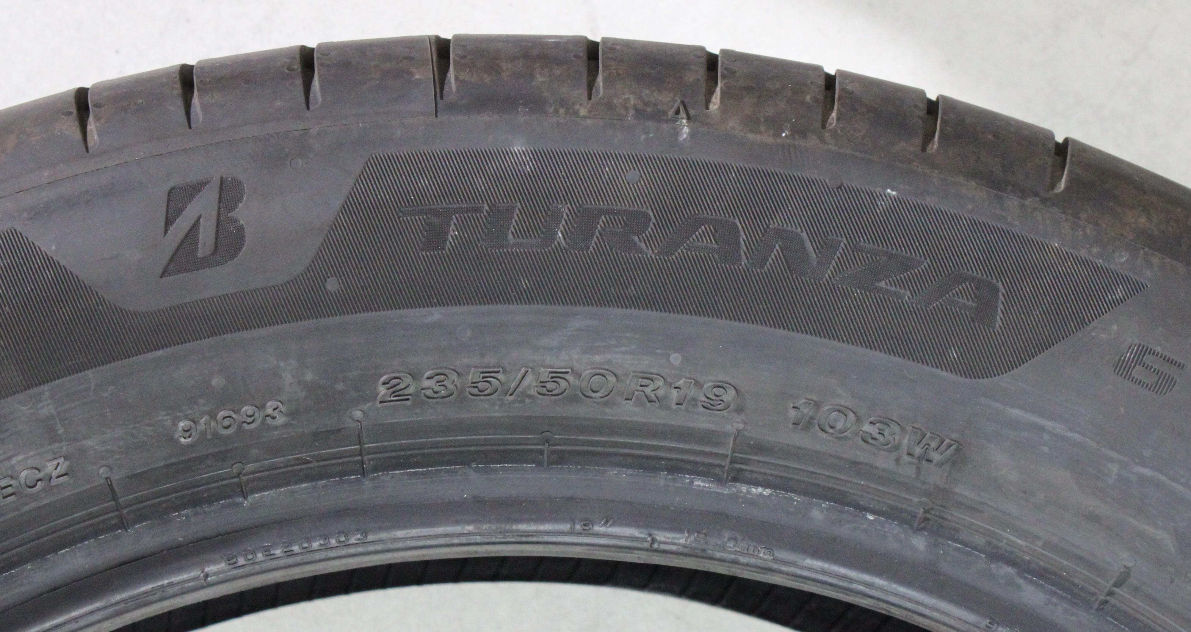 2 pneus d'été Bridgestone Turanza 6 MO Enliten 235/50R19 103W, profil complet, 2026