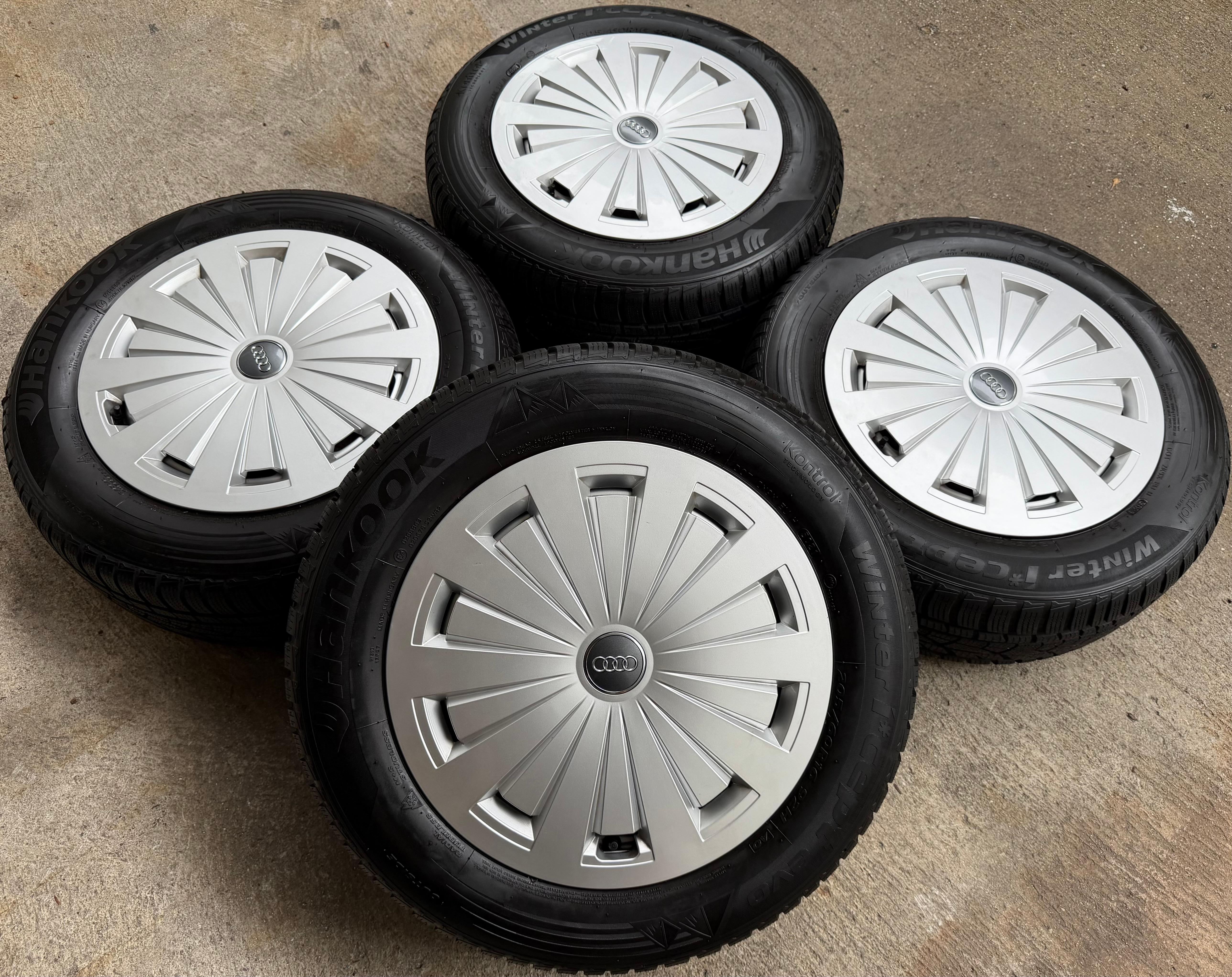 4 Original Alu Winterräder Audi A4 B9 8W 205/60R16 92H 8W0601025 Hankook