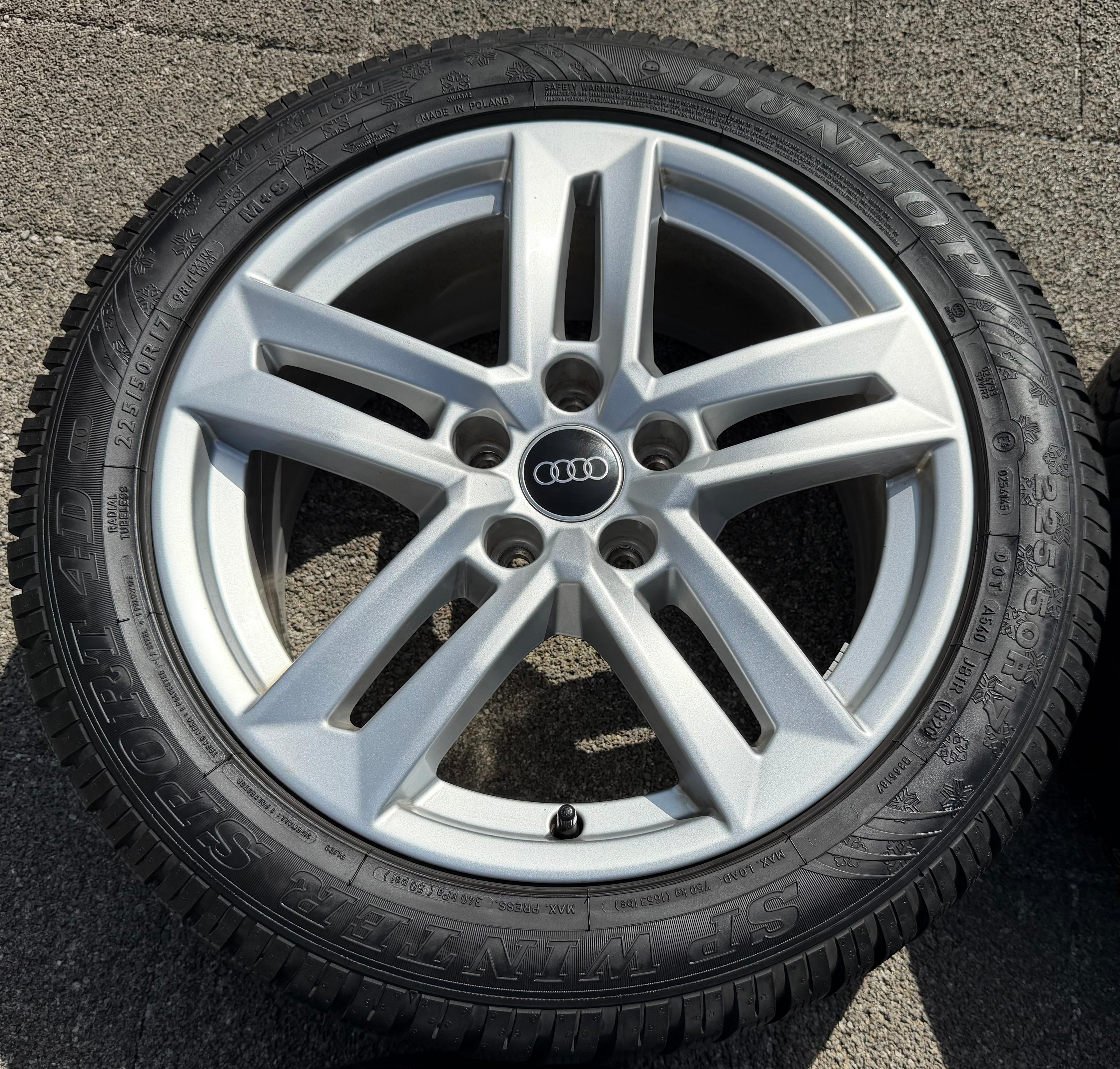 4 Original 17" Alu Winterräder Audi A4 B9 8W 8W0601025P 225/50R17 98H Dunlop 2020