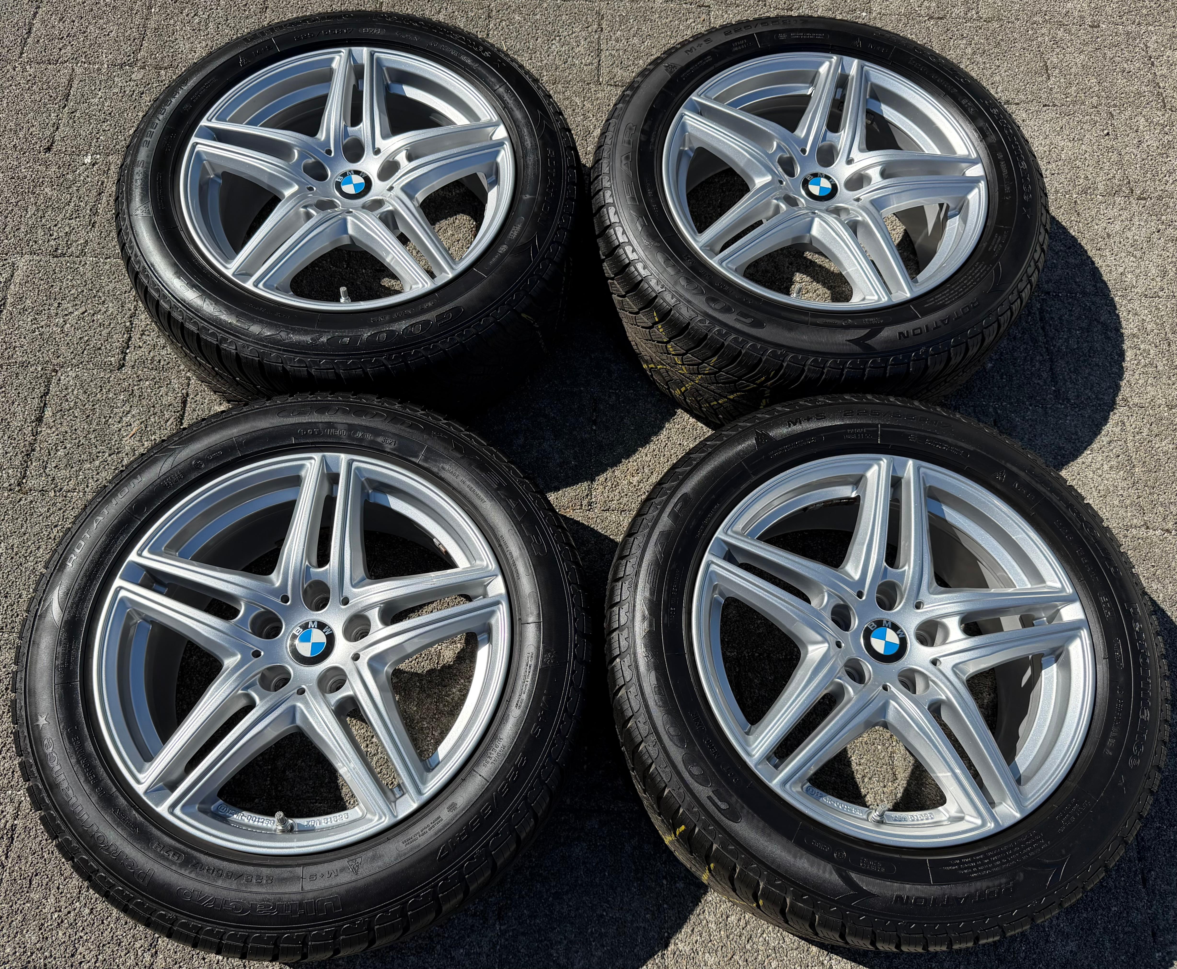 4 Alu 17" Winterräder BMW 5er Reihe G30 G31 225/55R17 97H Goodyear RDKS