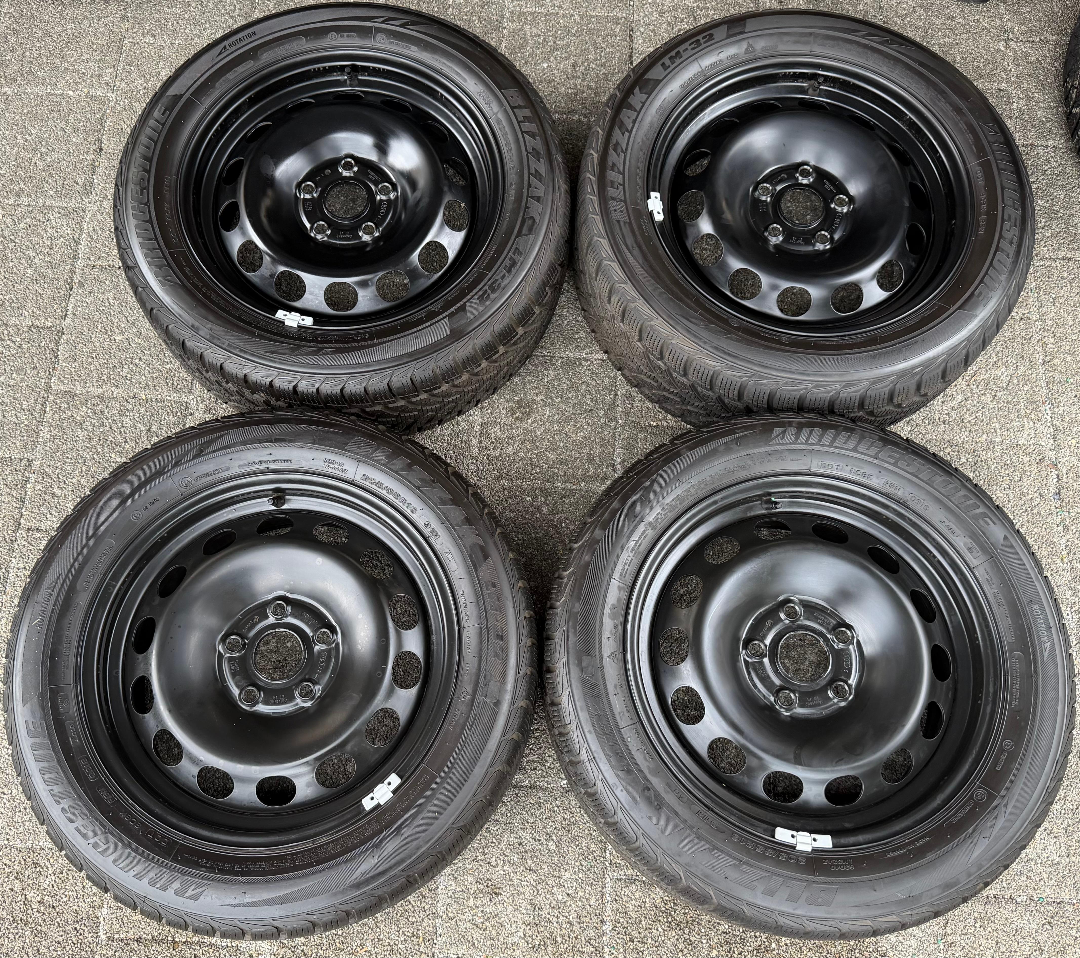 4 Winterräder Audi A3 8V Sportback Cabrio  205/55R16 91H Goodyear 8V0601027A 2021