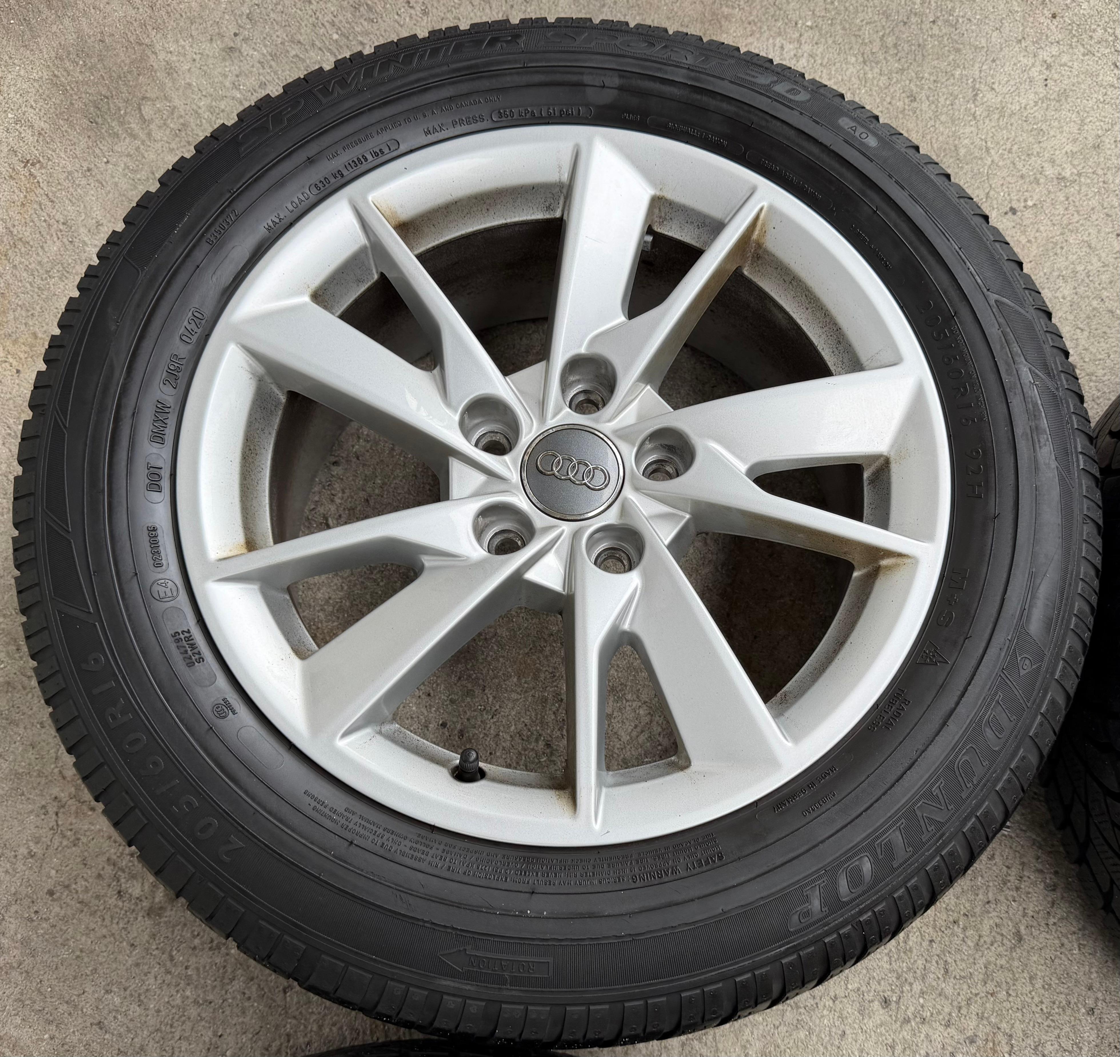 4 jantes en alliage d’origine 16" pour Audi A4 8W B9 8W0601025B 7x16 ET35