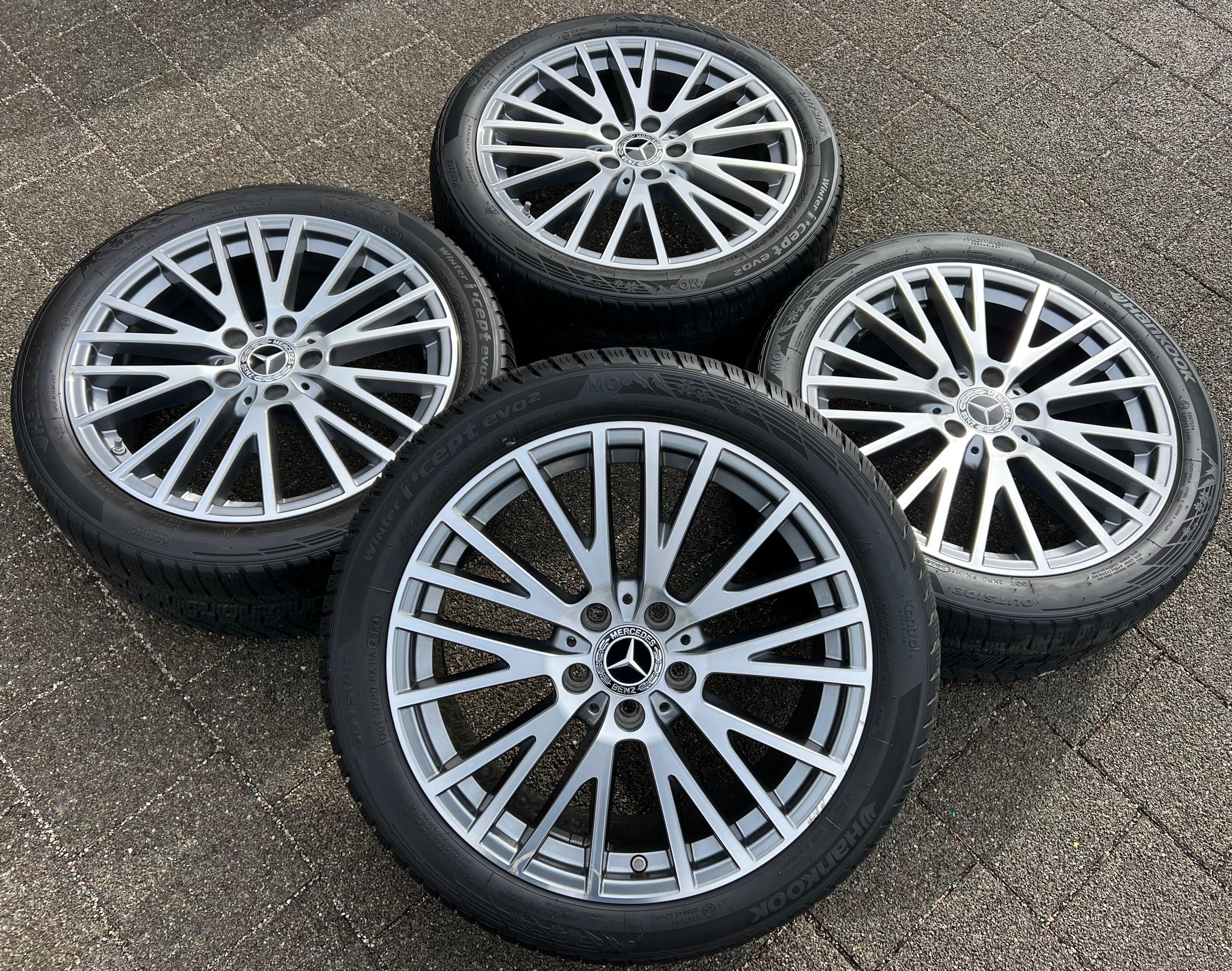 4 jantes alu d'origine 18 pouces Mercedes Classe A W177, Classe B W247, CLA W118 avec système de surveillance de la pression des pneus (TPMS)