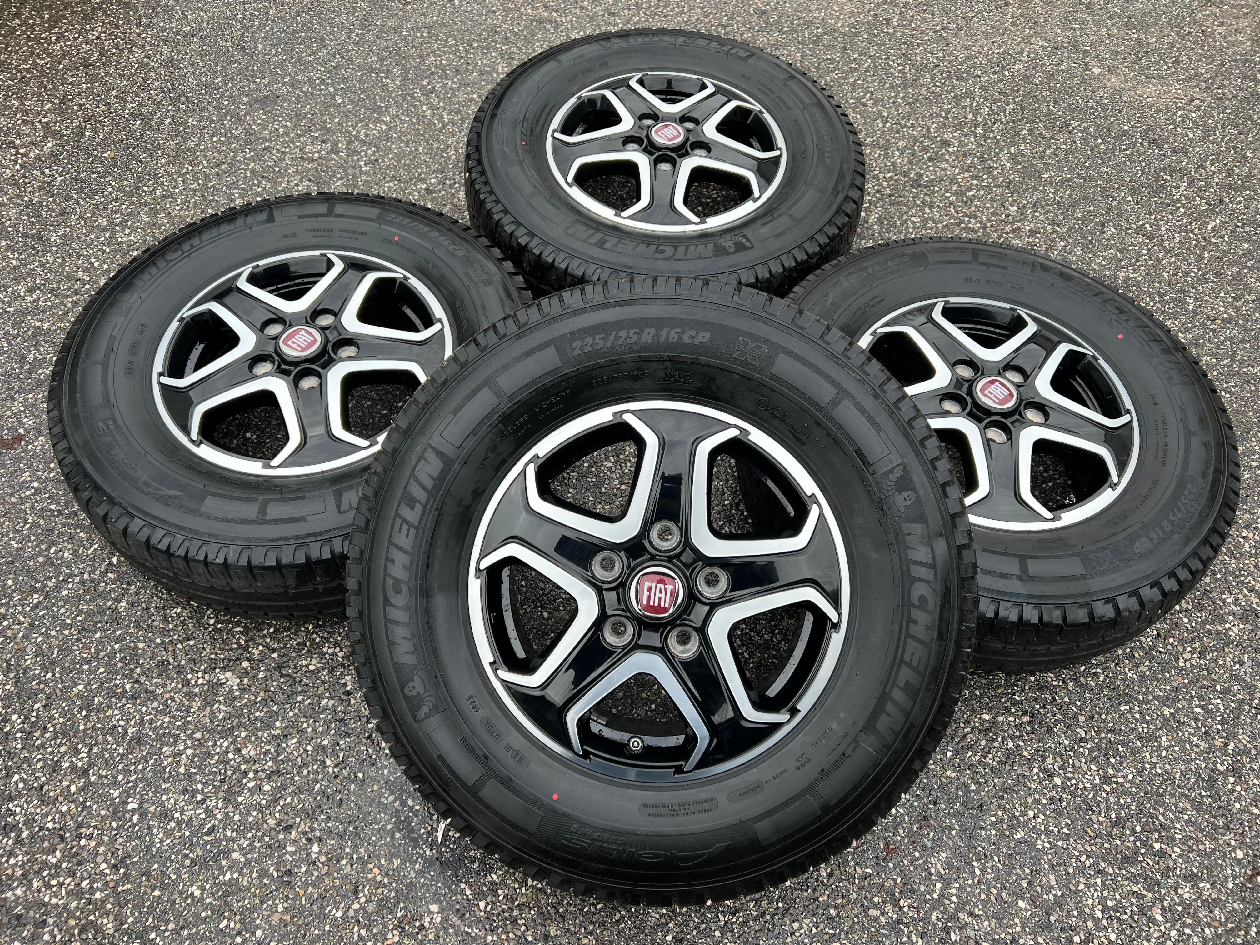 4 ORIGINELE ALU ZOMERWIELEN FIAT DUCATO 5x130 225/75R16CP 116Q MICHELIN 139916808