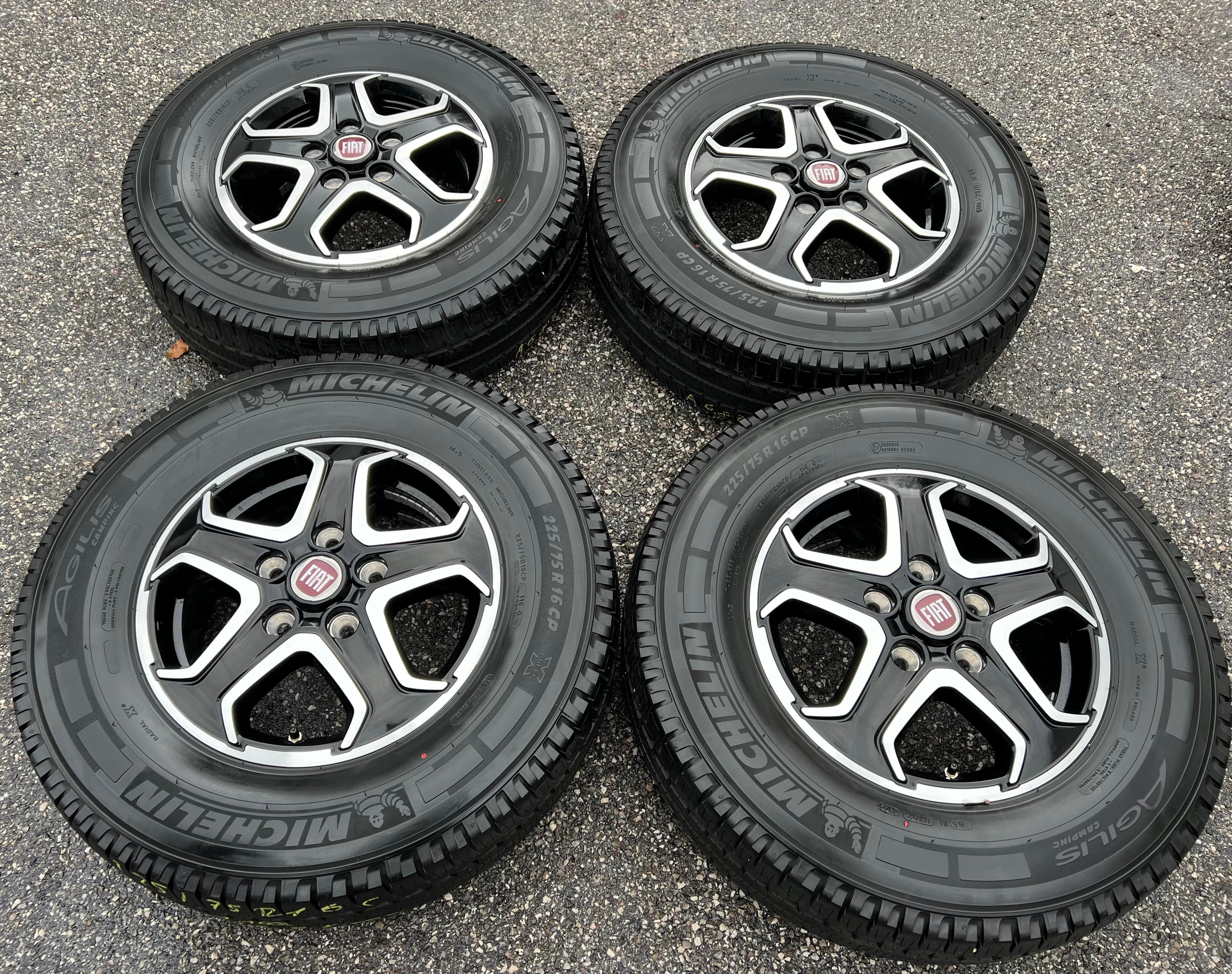 4 ROUES D'ÉTÉ ORIGINALES EN ALU FIAT DUCATO 5x130 225/75R16CP 116Q MICHELIN 139916808
