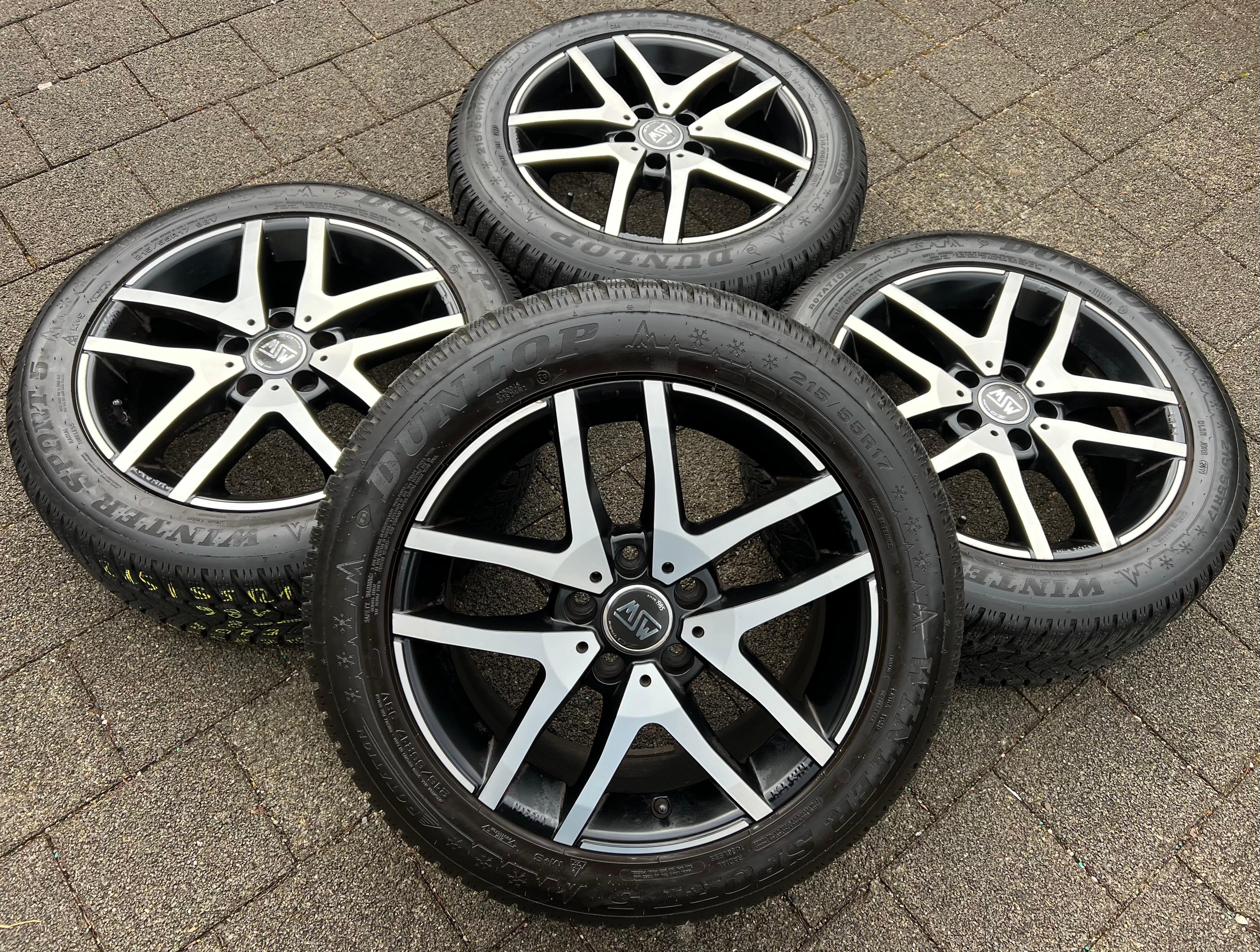 4 ALU 17" WINTERRÄDER HONDA CR-V II RD HR-V RU 215/55R17 98V DUNLOP FREIHAUS