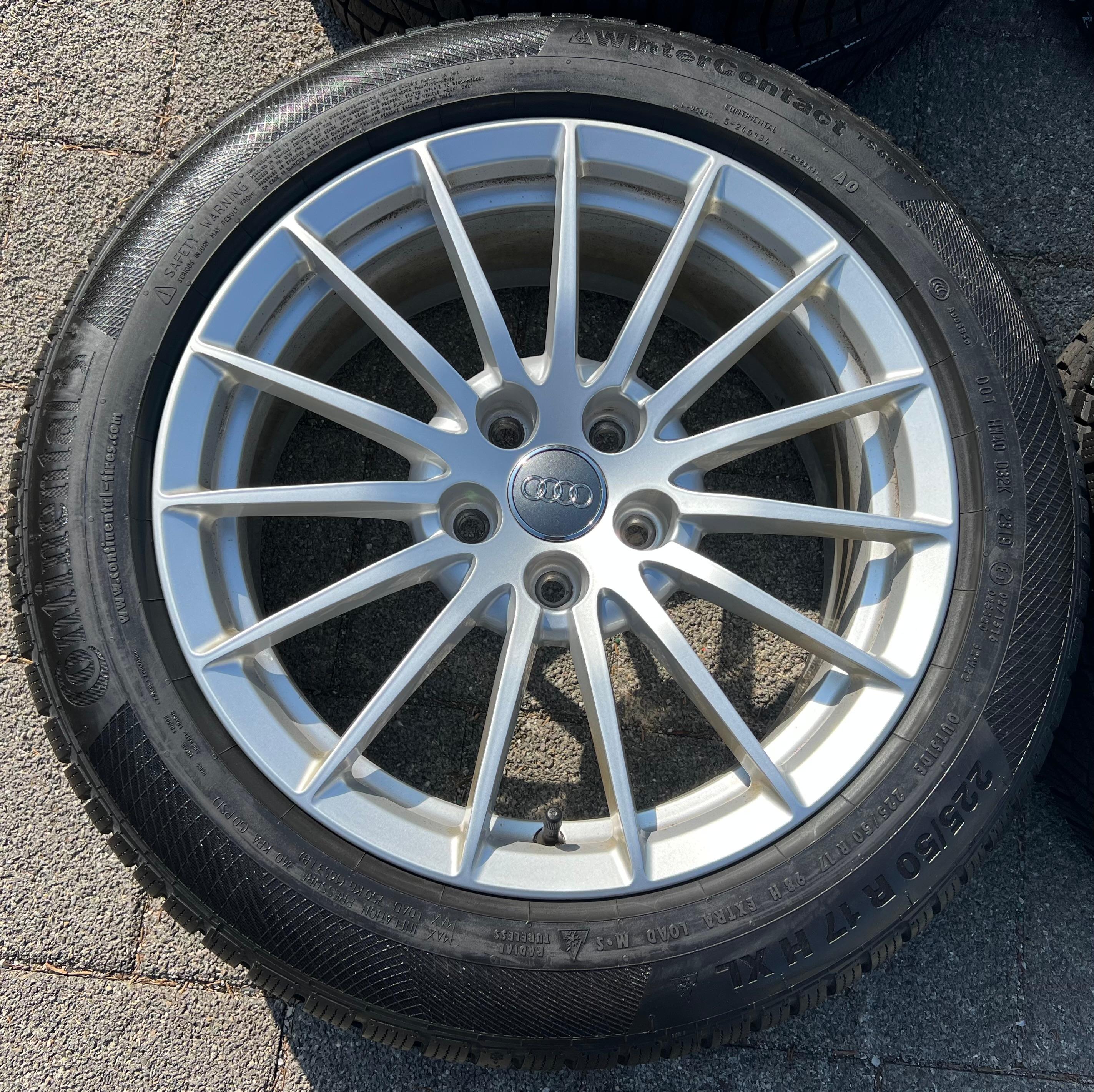 4 ORIGINAL 17" ALU WINTERRÄDER AUDI A5 F5 8W 225/50R17 98H 8W0601025AE CONTINENTAL