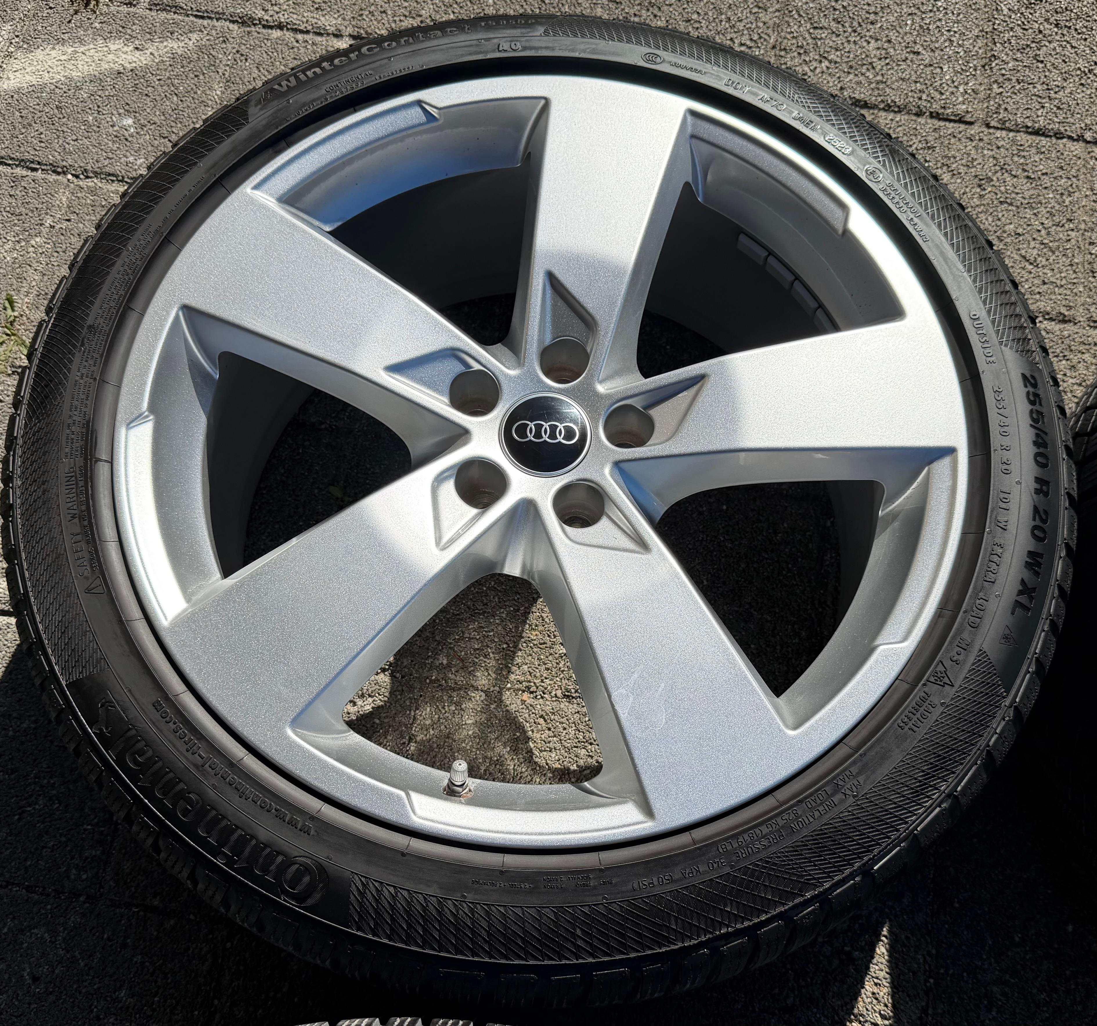 4 Original 20" Alu Winterräder Audi A6 S6 C8 F2 4K0601025K 2022 255/40R20 101W Continental