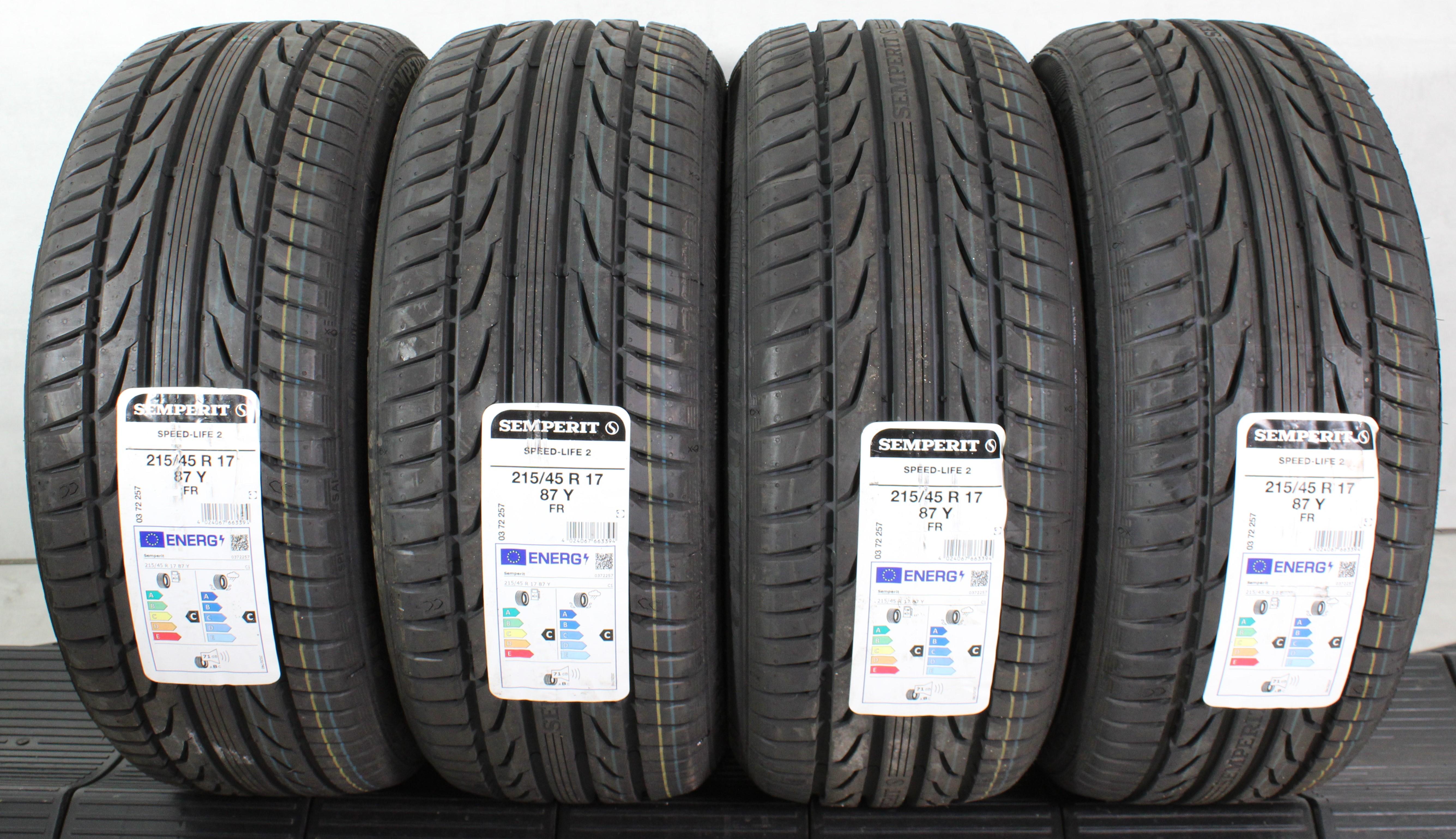 4 x 215/45R17 87Y Pneus d'été Semperit Speed-Life 2 3x2022/1x2023 NEUF
