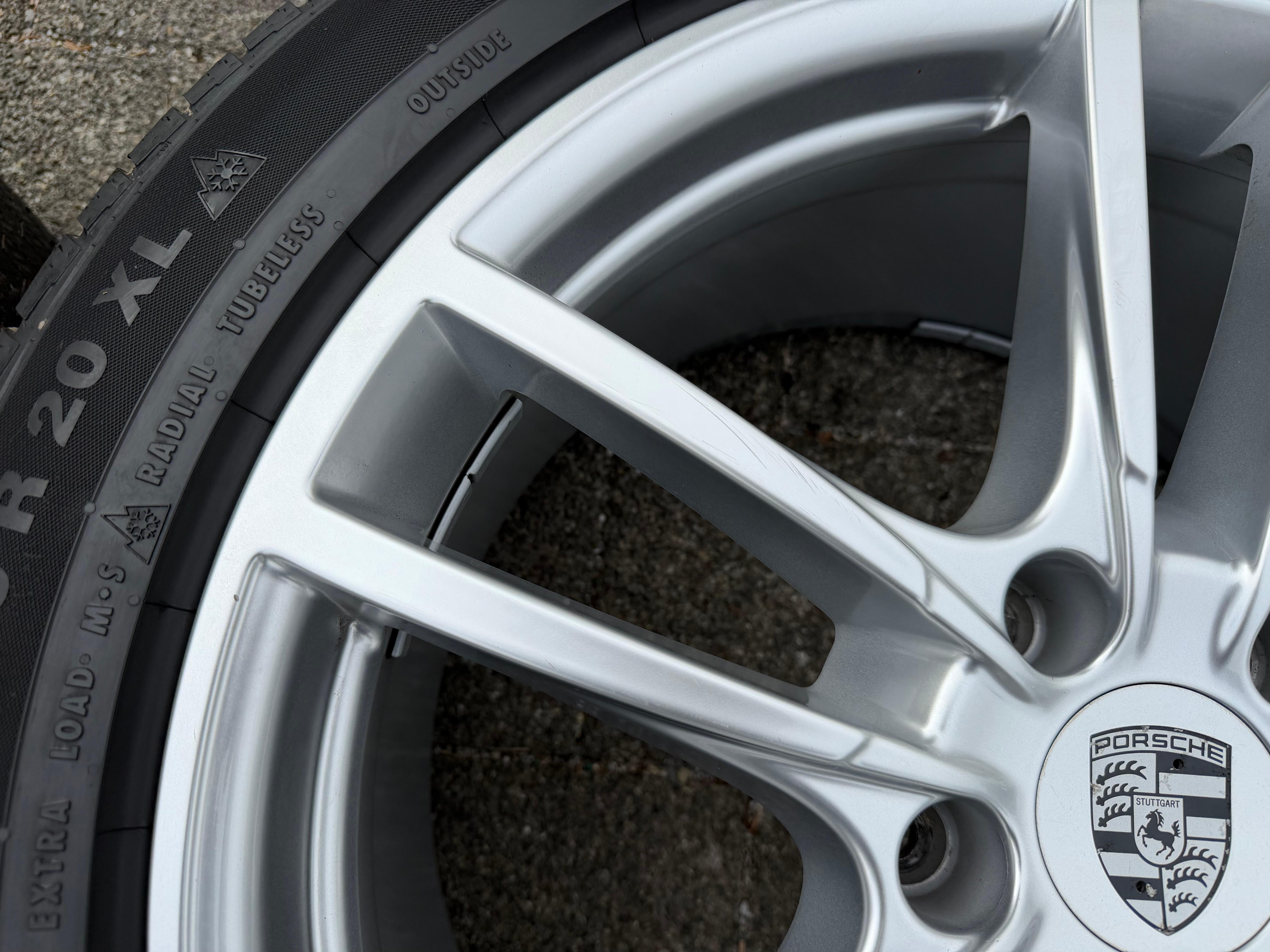 4 originele 20" lichtmetalen winterwielen Porsche Cayenne 9YA 9Y0601025BB 9Y0601025BC TPMS