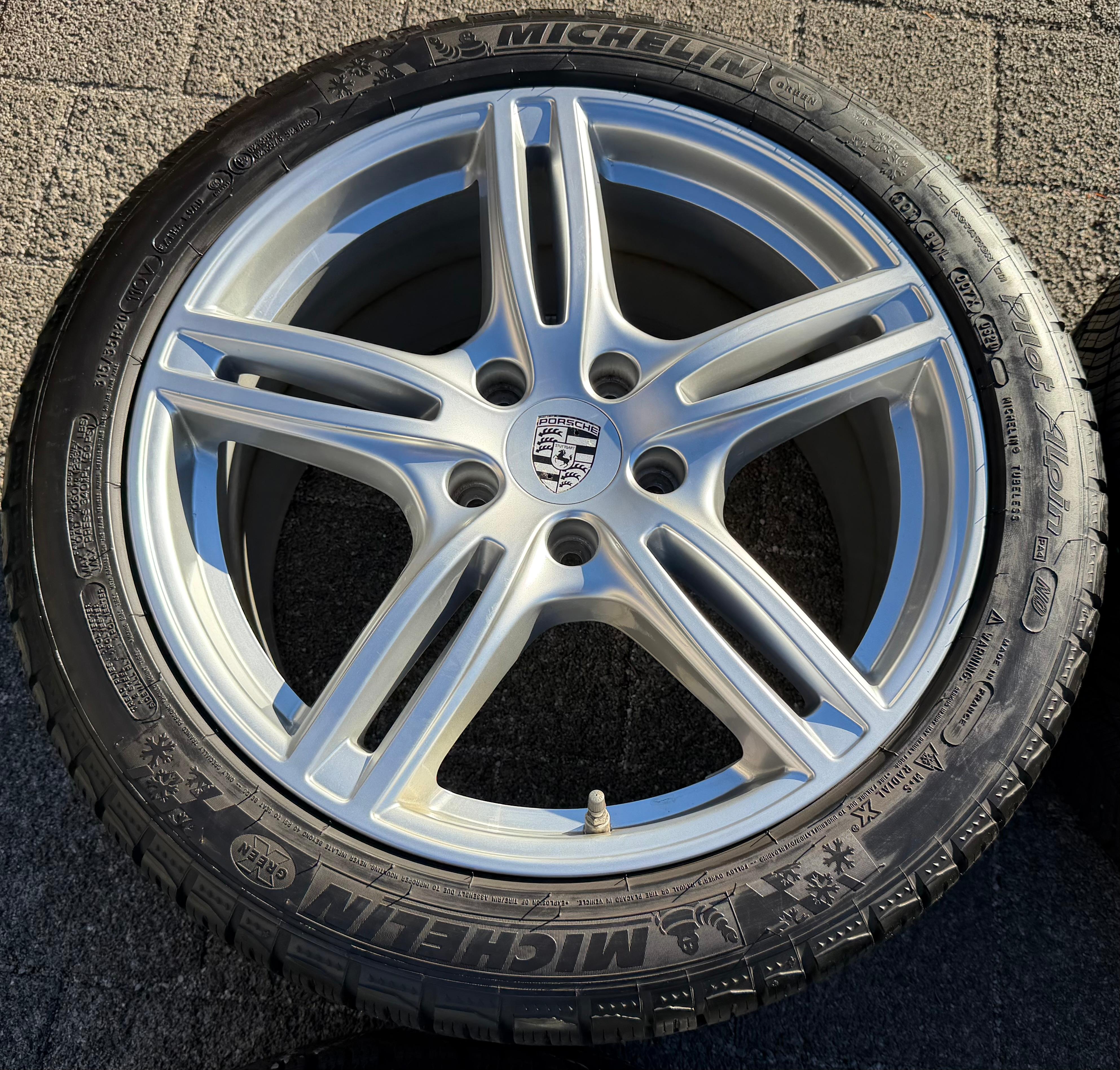 4 ruedas de invierno de aleación originales de 20" para Porsche Panamera 971 971698025B 971698025C Michelin RDKS
