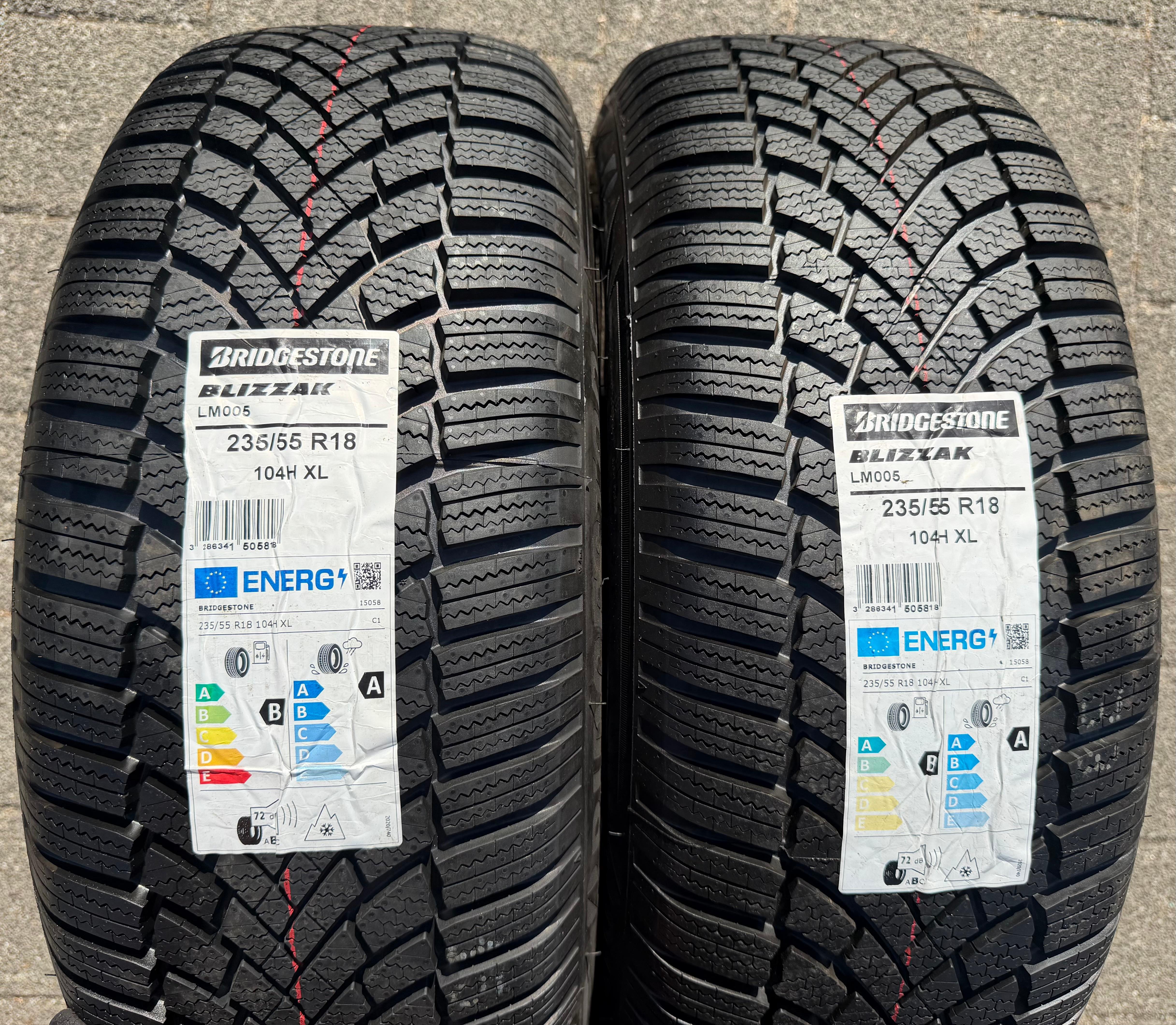 2 x 235/55R18 104H winterbanden Bridgestone Blizzak LM005 2024 XL NIEUW