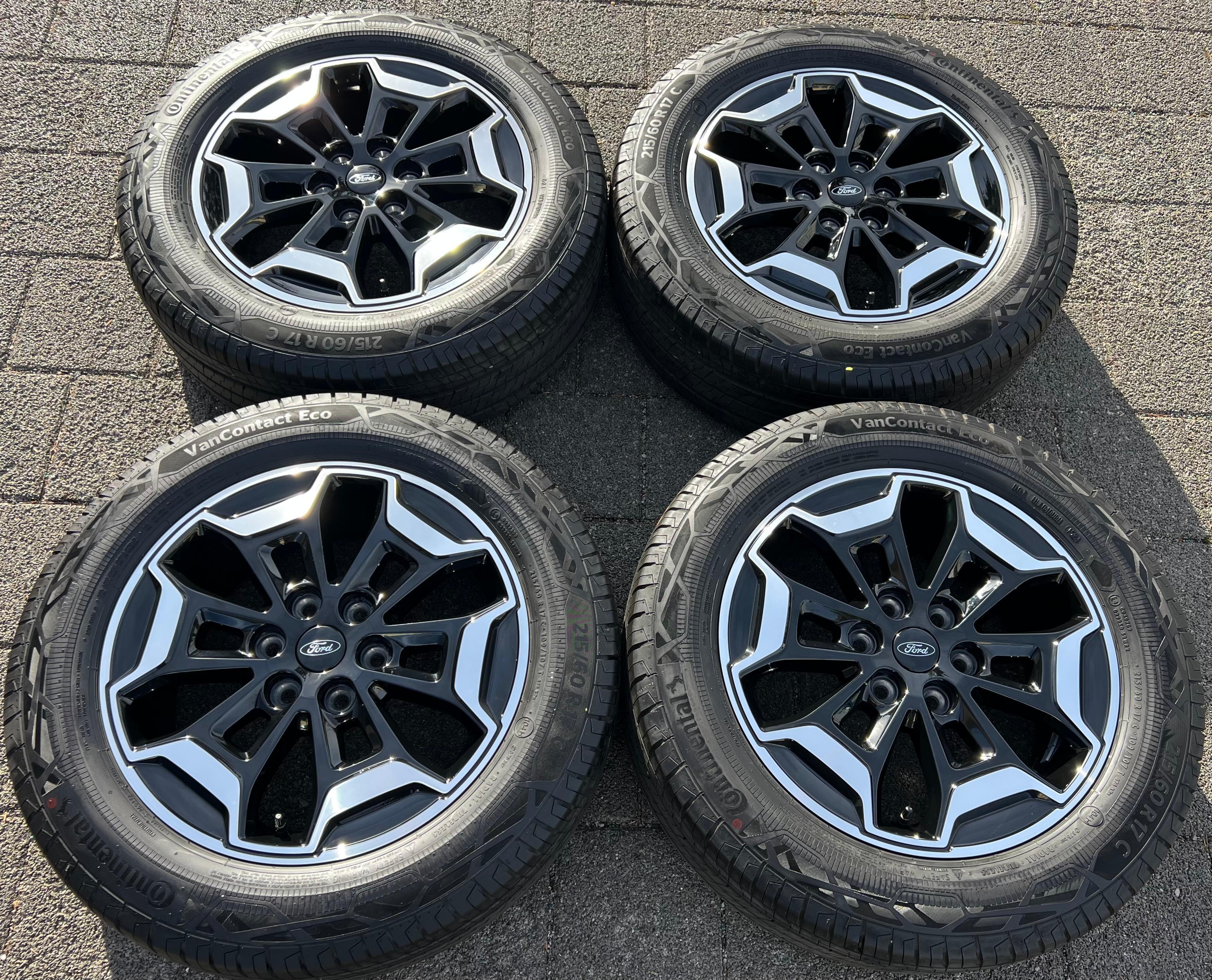 4 ORIGINAL 17" ALU SOMMERRÄDER FORD TRANSIT TOURNEO CUSTOM NXN 2024 CONTINENTAL RDKS