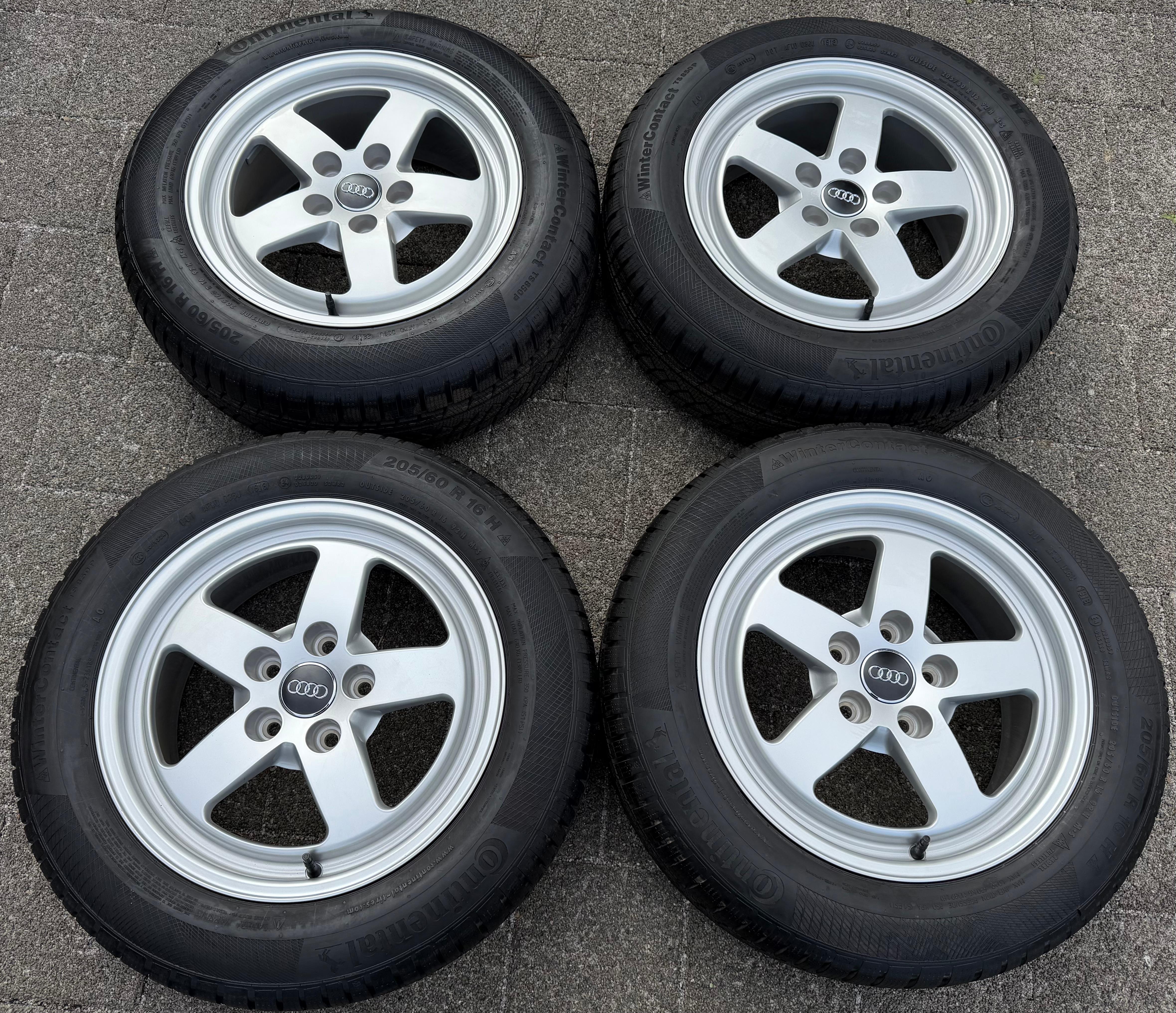 4 Original Alu Winterräder Audi A4 B9 8W 205/60R16 92H 8W0601025 Continental
