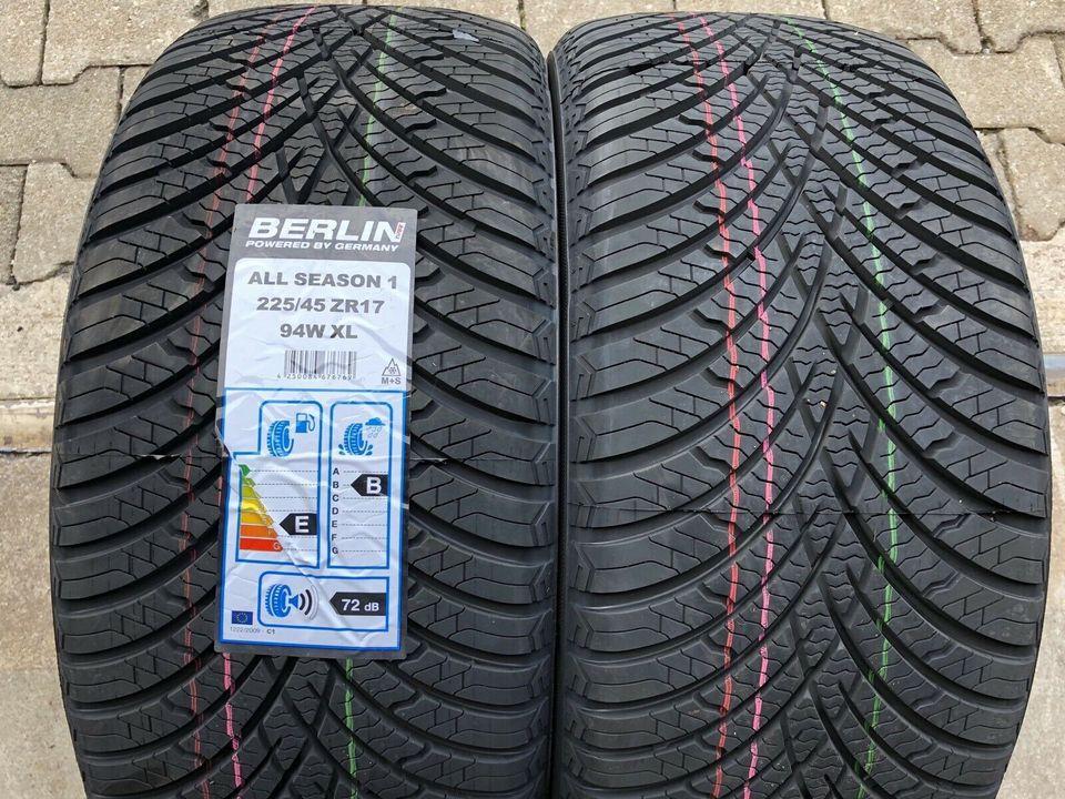 2 X 225/45R17 94W BERLIN TIRES ALL SEASON ALLWETTERREIFEN NEU 2023 FREIHAUS