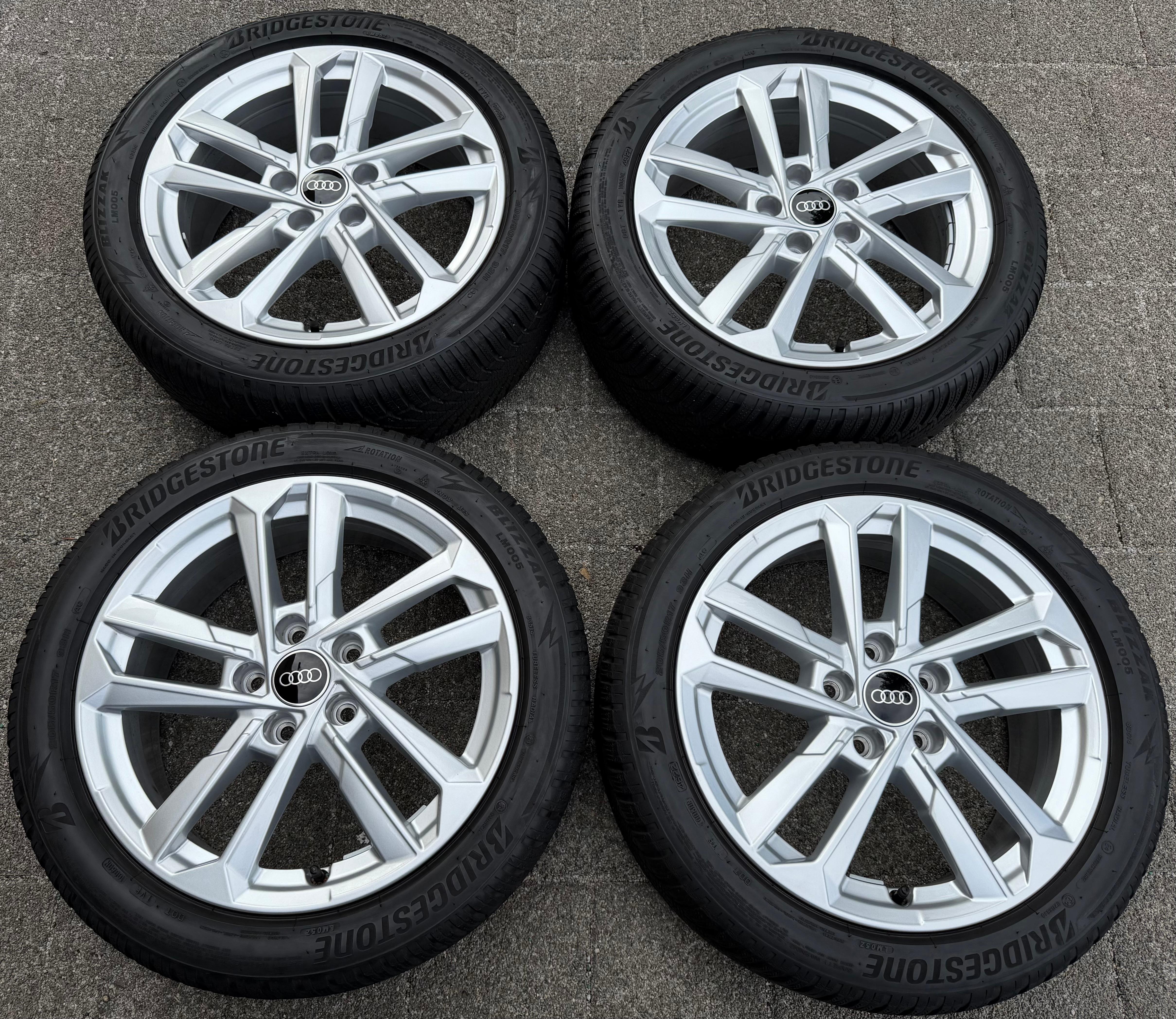 4 Original 17" Alu Winterräder Audi A3 S3 8Y 8Y0601025L 205/50R17 93H Bridgestone 2022