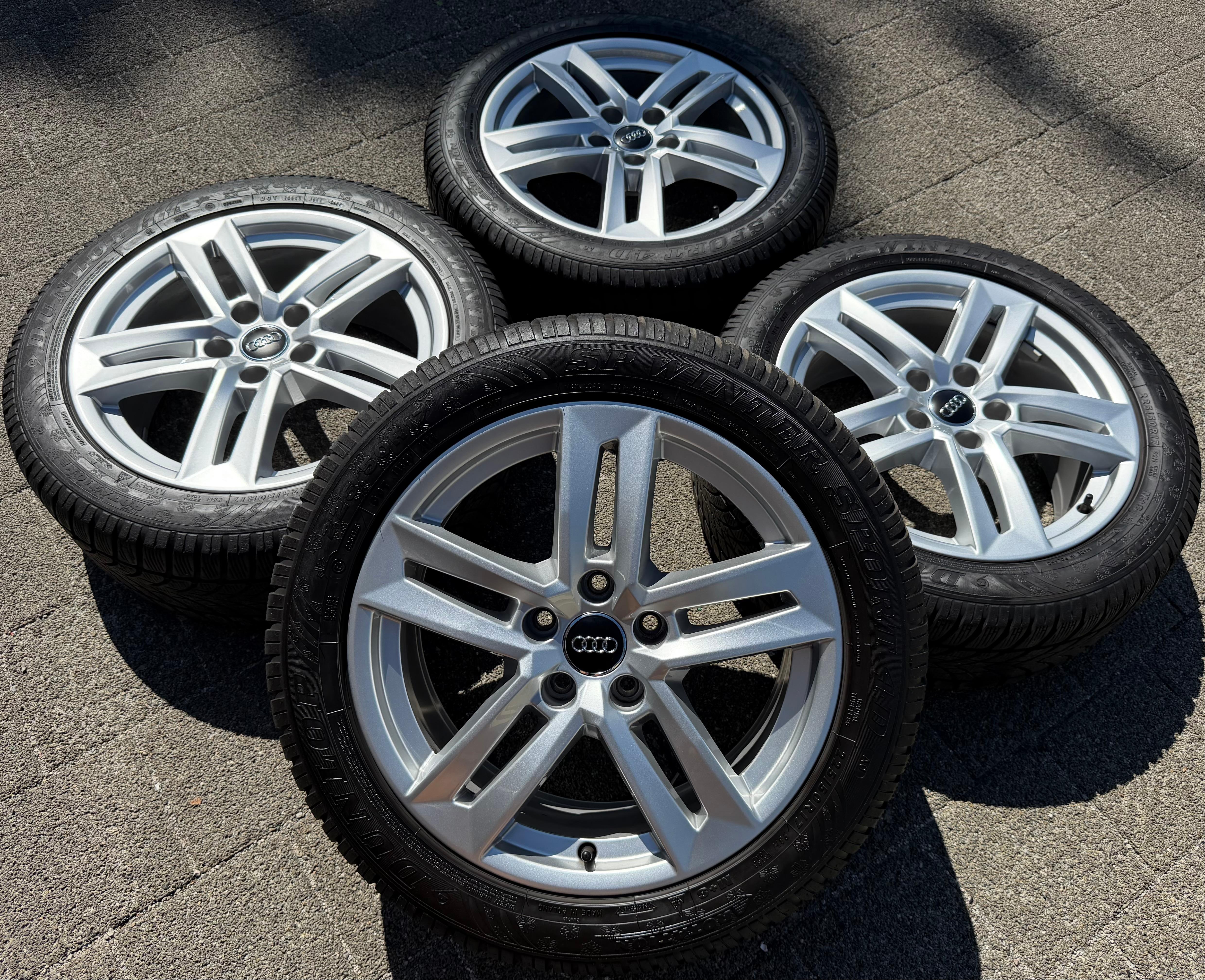 4 Original 17" Alu Winterräder Audi A4 B9 8W 8W0601025P 225/50R17 98H Dunlop 2022