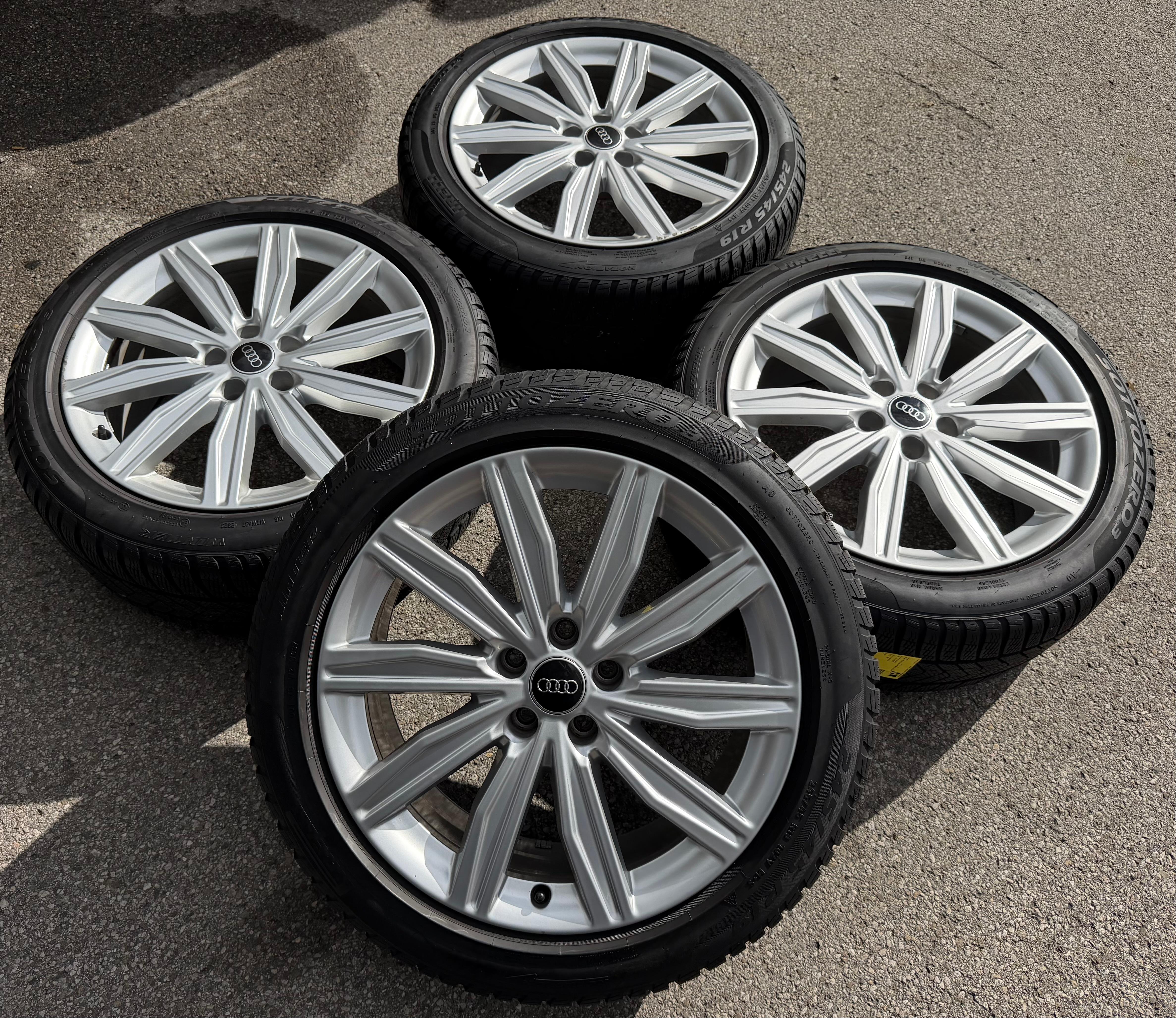 4 ruote complete in lega originali da 19" per inverno Audi A6 S6 C8 4K 4K0601025M 245/45R19 102V Pirelli