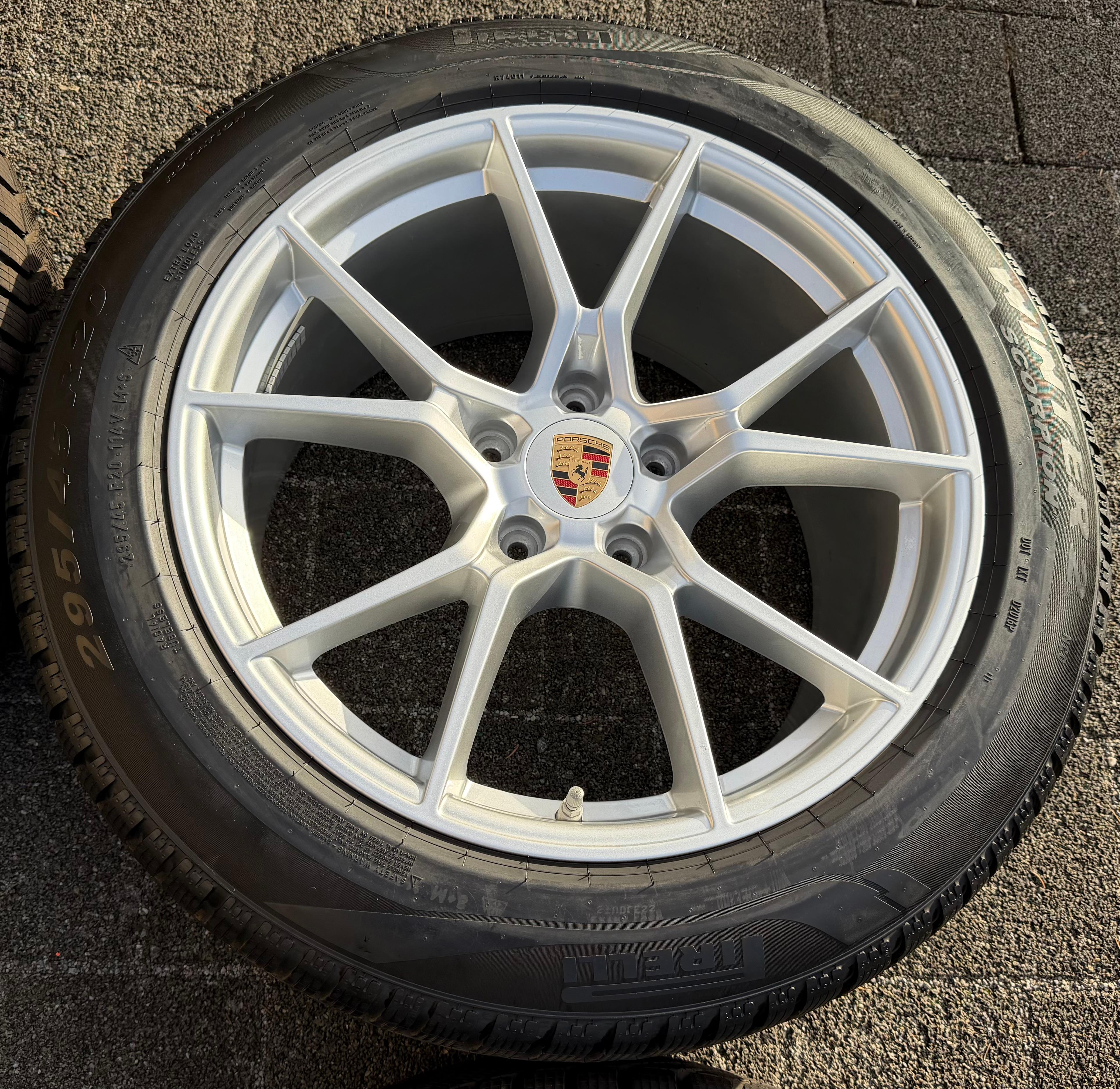 4 ruedas de invierno de aleación originales de 20" para Porsche Cayenne II E3 9YA 9Y0601025CB 9Y0601025CC