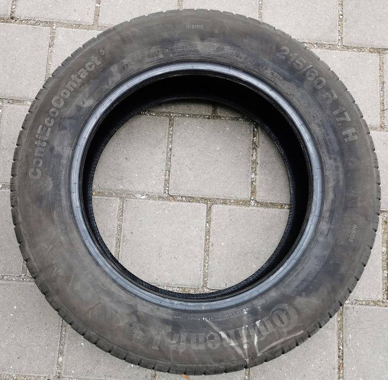 4 x 215/60R17 96H Sommerreifen Continental Eco Contact 5 2x 6,5-7mm und 2x 5-6mm 2018
