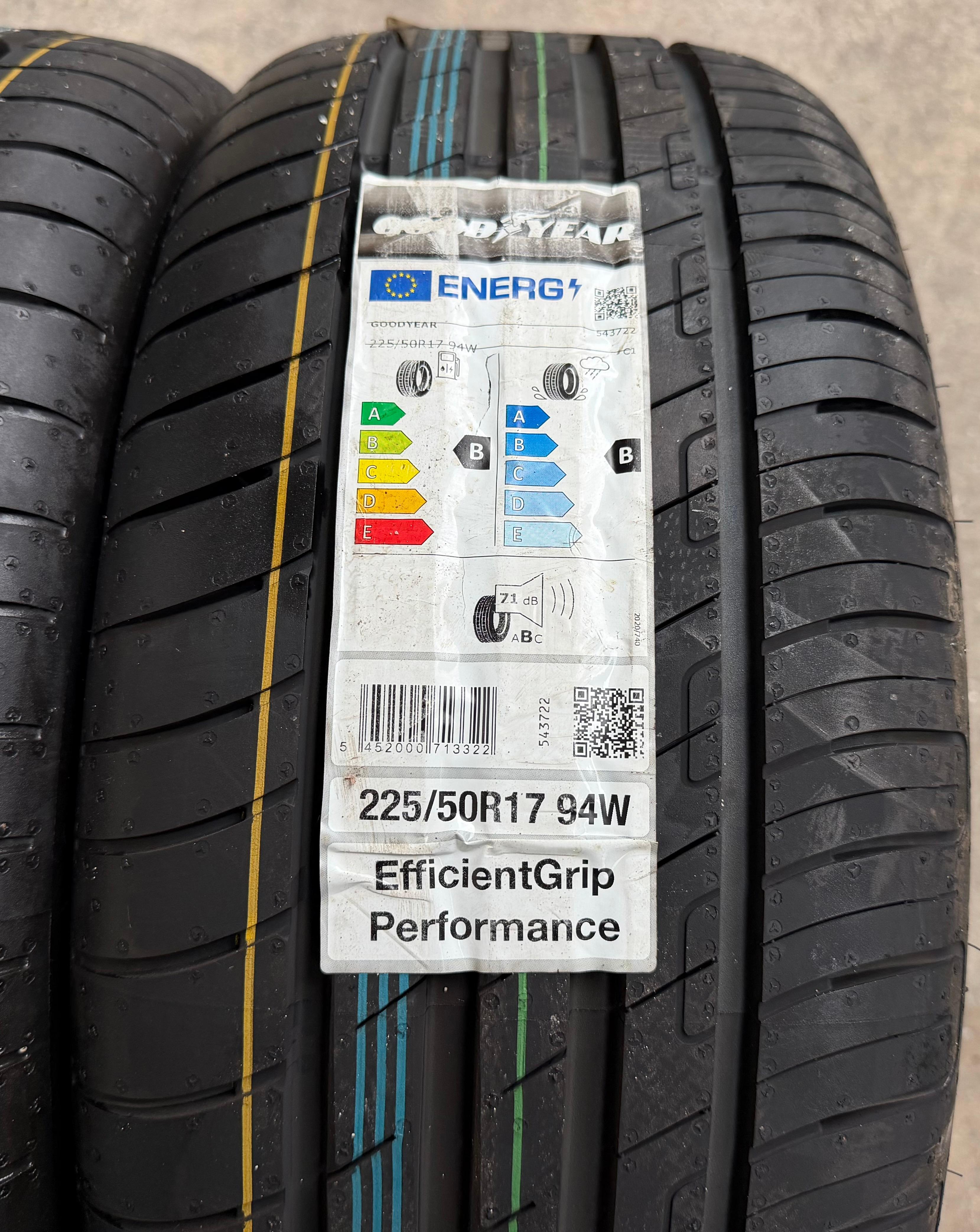 2 x 225/50R17 94W pneus été Goodyear Efficient Grip Performance NEU 2021